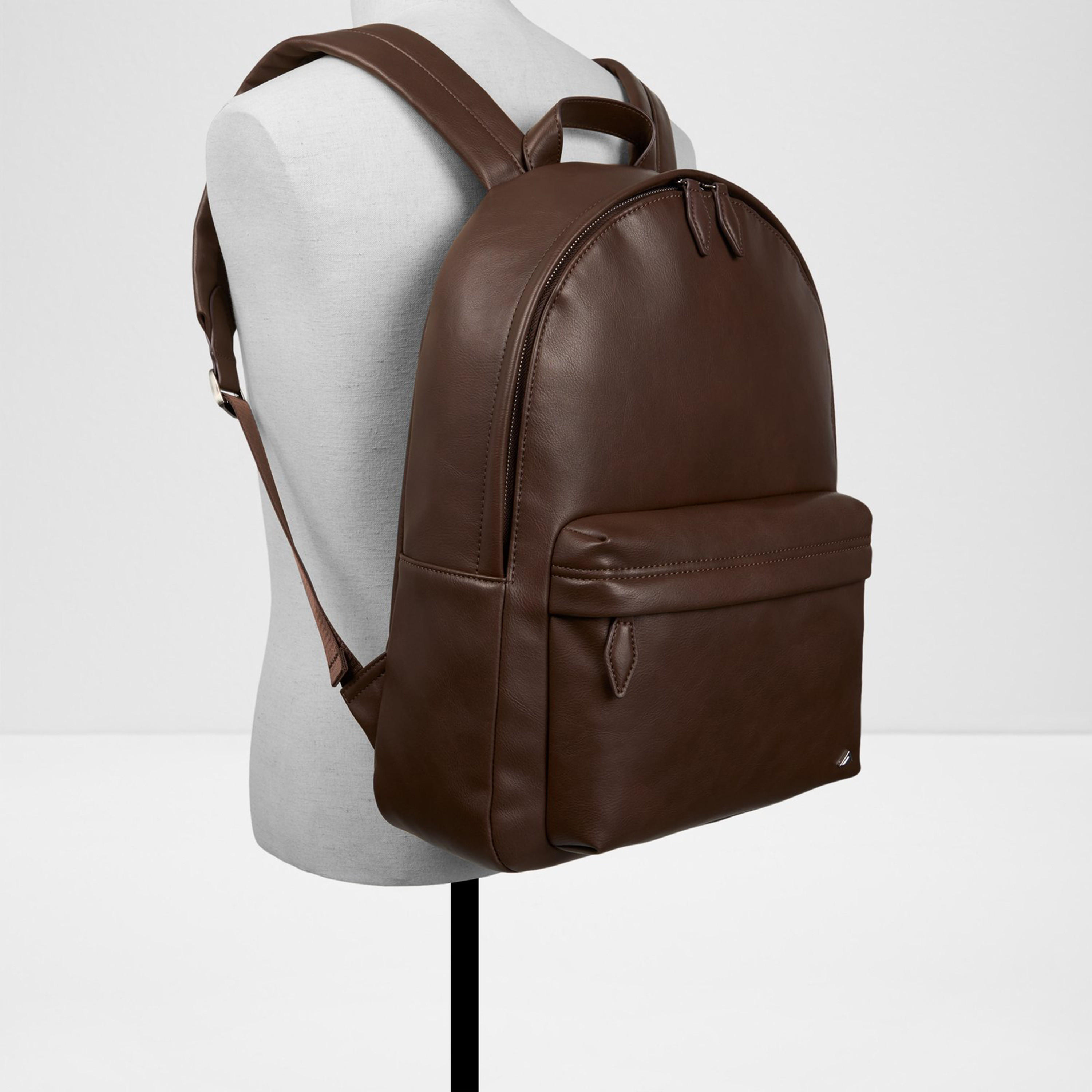 ألدو- شنطة ظهر ماثو سادة بمقبض علوي مع سحاب للإغلاق وحزام قابل للتعديل-travel-luggagesandbags-backpacks-image-7