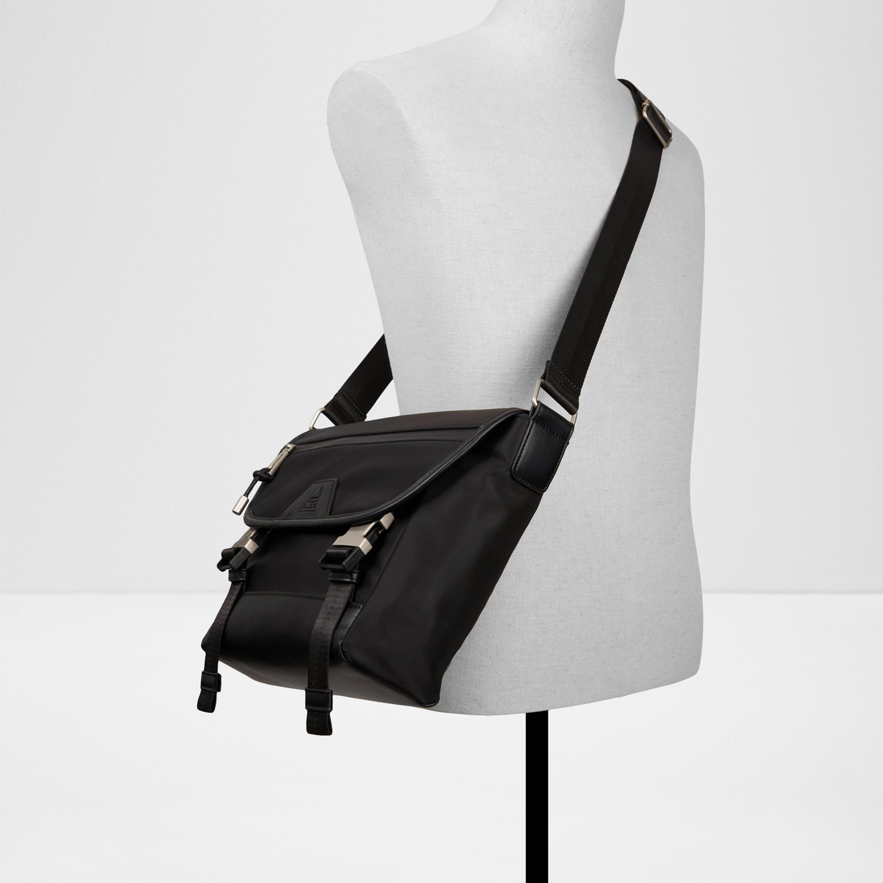 Aldo Melinnor Crossbody Bag with Flap Closure and Adjustable Strap-men-bags-image-4
