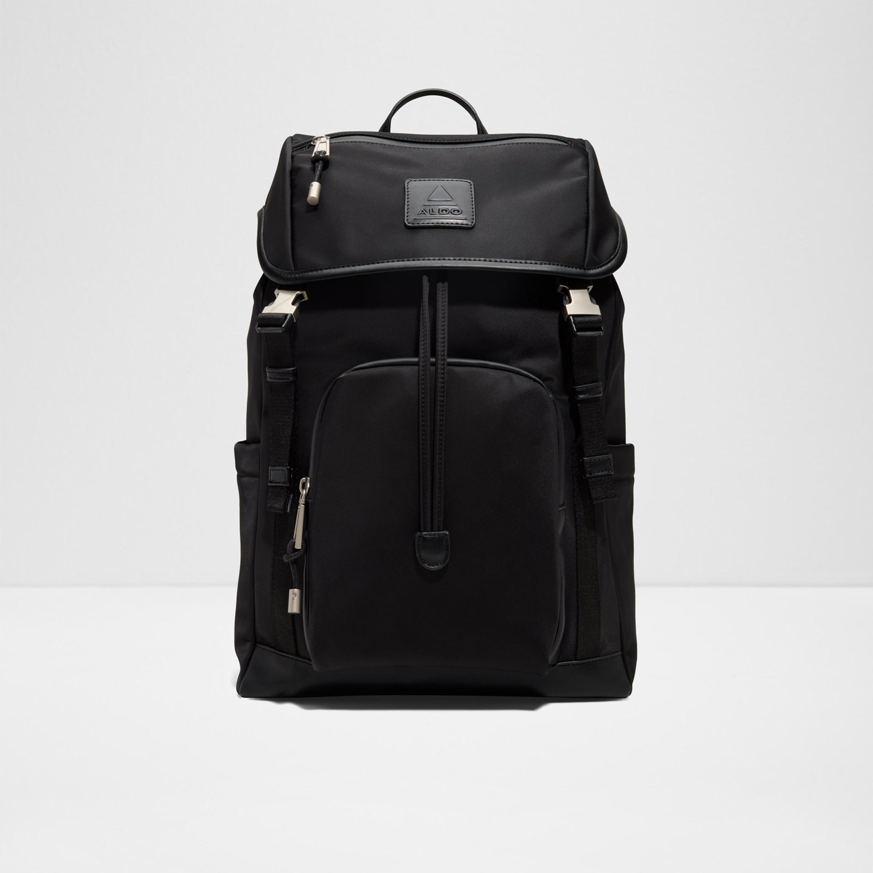 ألدو- شنطة ظهر إيدودين سادة بمقبض علوي مع إغلاق بغطاء وحزام قابل للتعديل-travel-luggagesandbags-backpacks-image-4