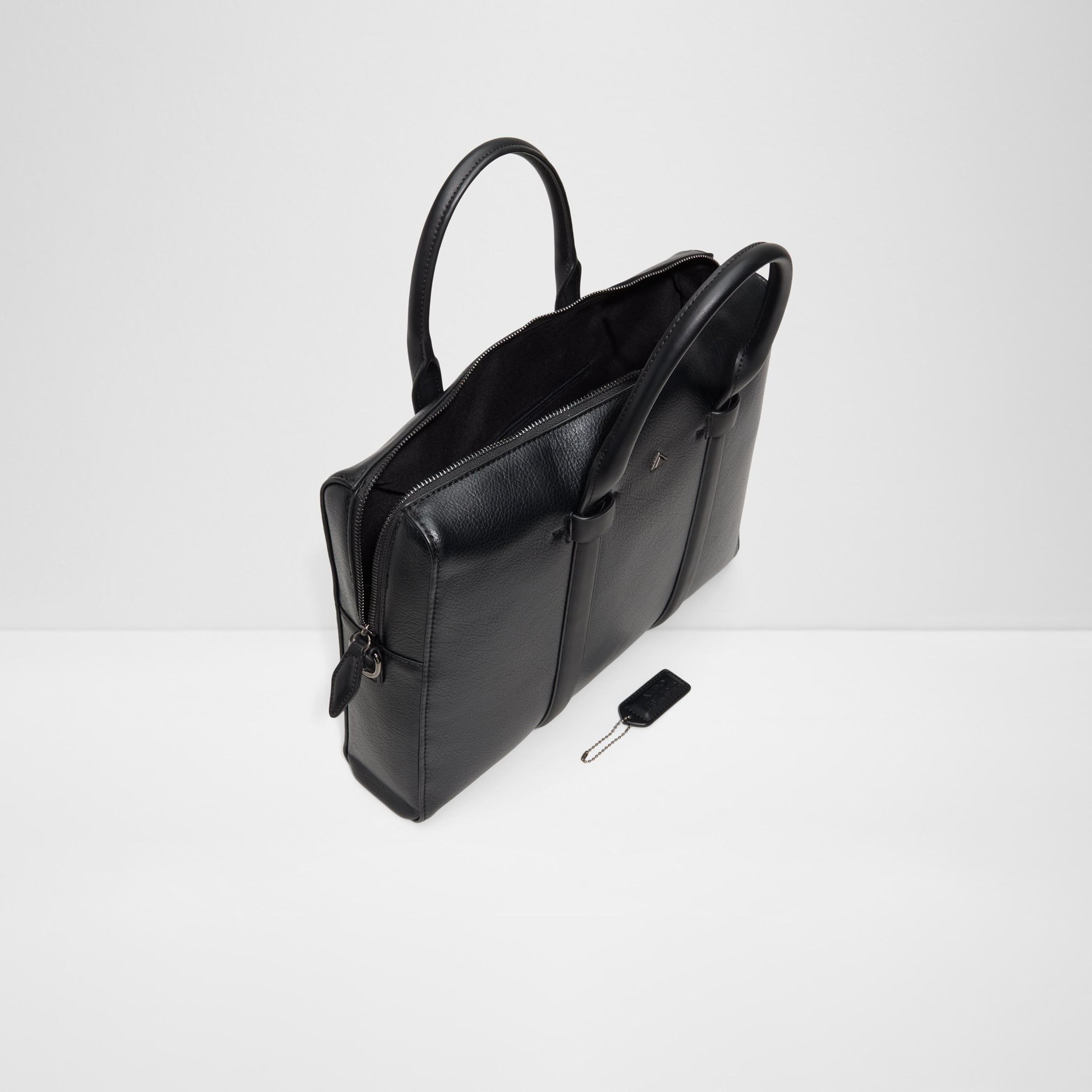 Aldo Brugu Double Handle Laptop Bag with Zipper and Detachable Strap-men-bags-image-7