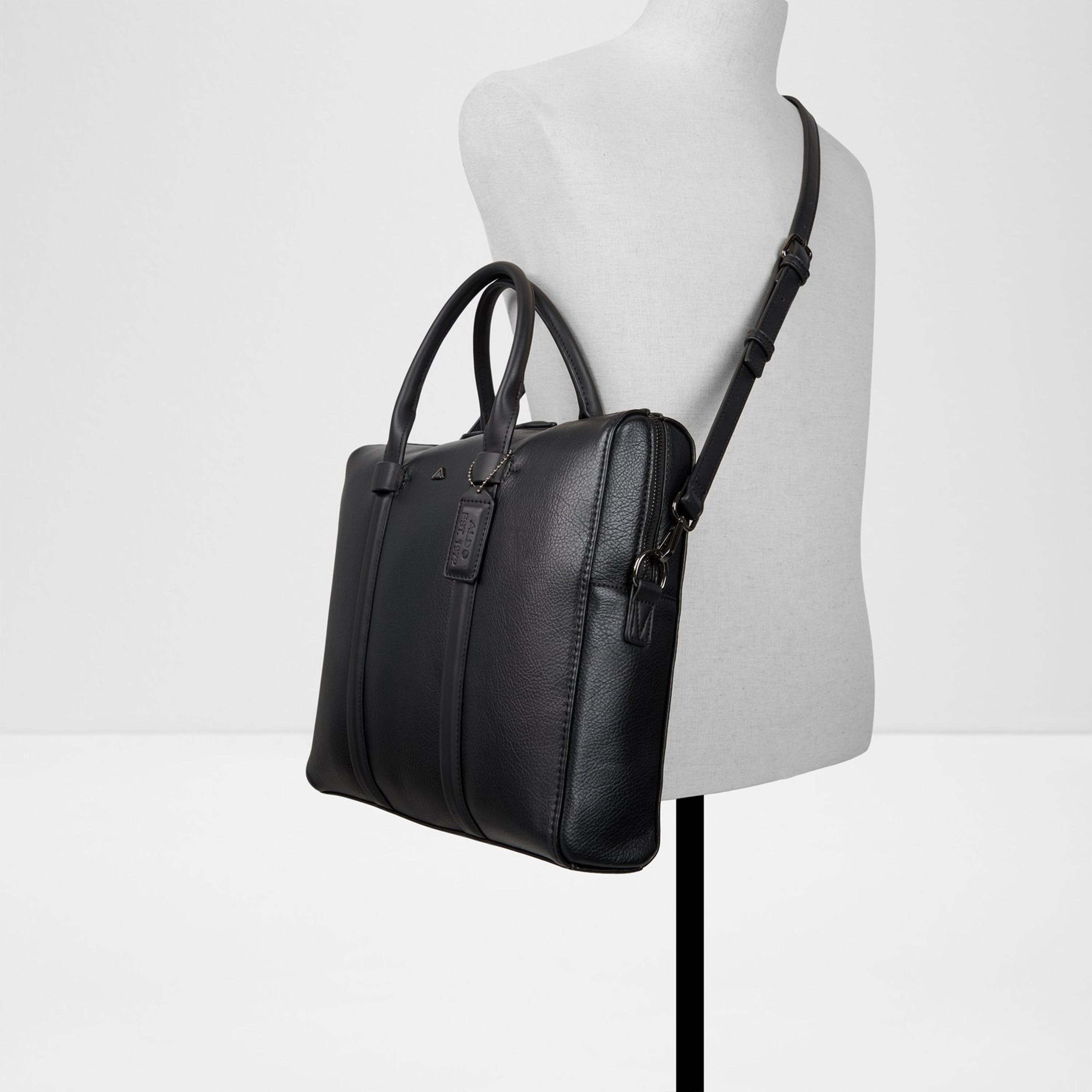 Aldo Brugu Double Handle Laptop Bag with Zipper and Detachable Strap-men-bags-image-8