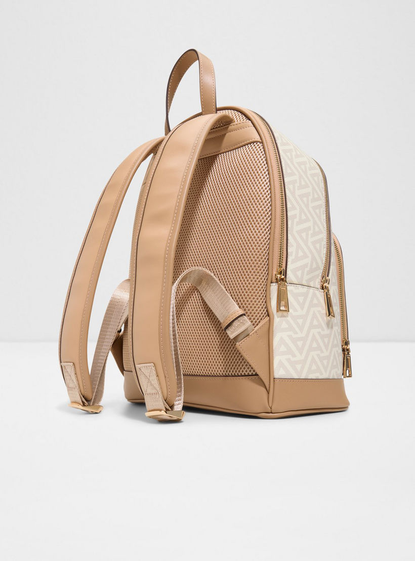 Aldo Cadoma Monogram Top Handle Backpack with Zipper and Adjustable Strap-travel-luggagesandbags-backpacks-image-2