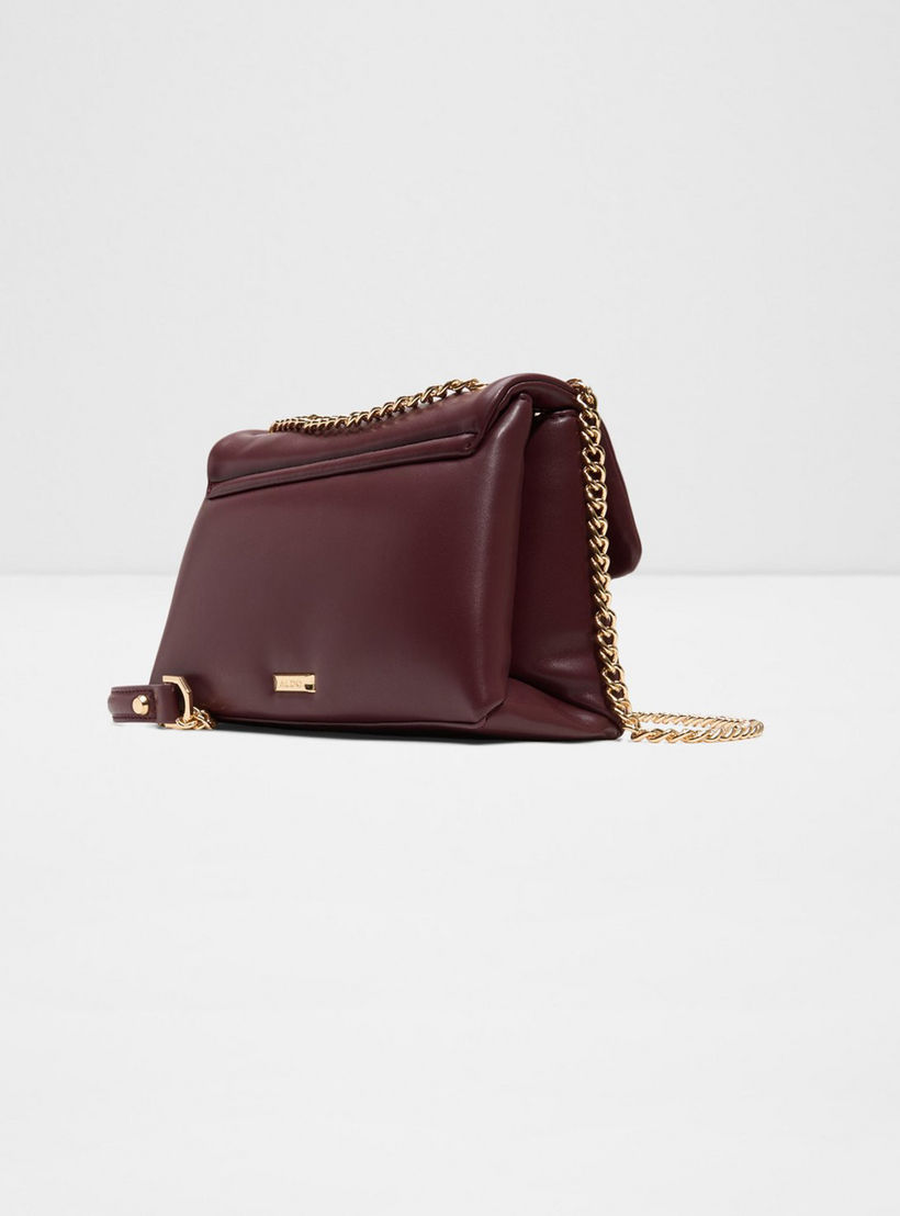 Aldo Softpuff Crossbody Bag with Flap Closure and Chain Strap-women-bagsandwallets-handbags-image-2