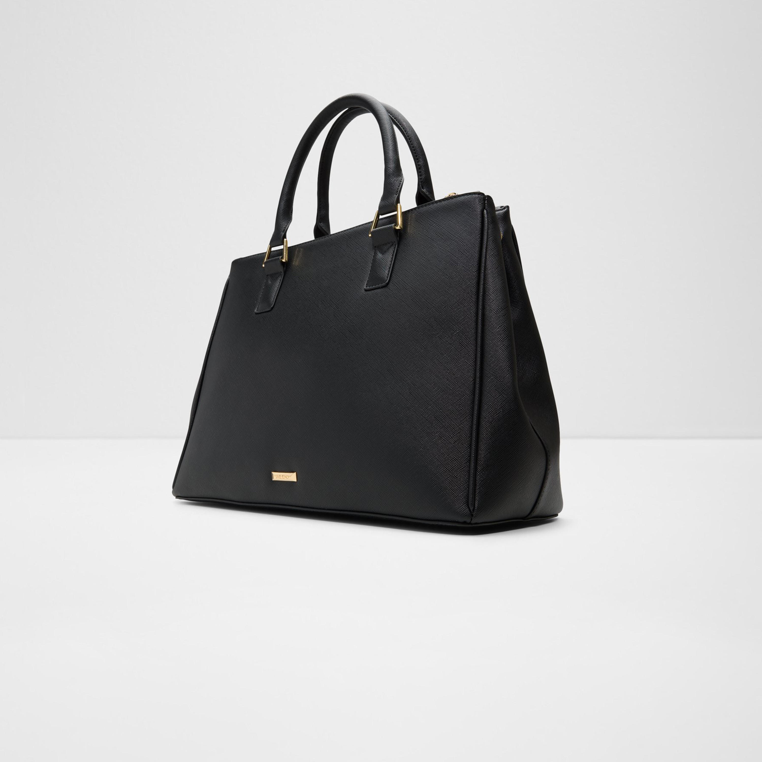 Aldo Nanever Textured Double Handle Shoulder Bag with Magnetic Closure and Detachable Strap-women-bagsandwallets-handbags-image-2