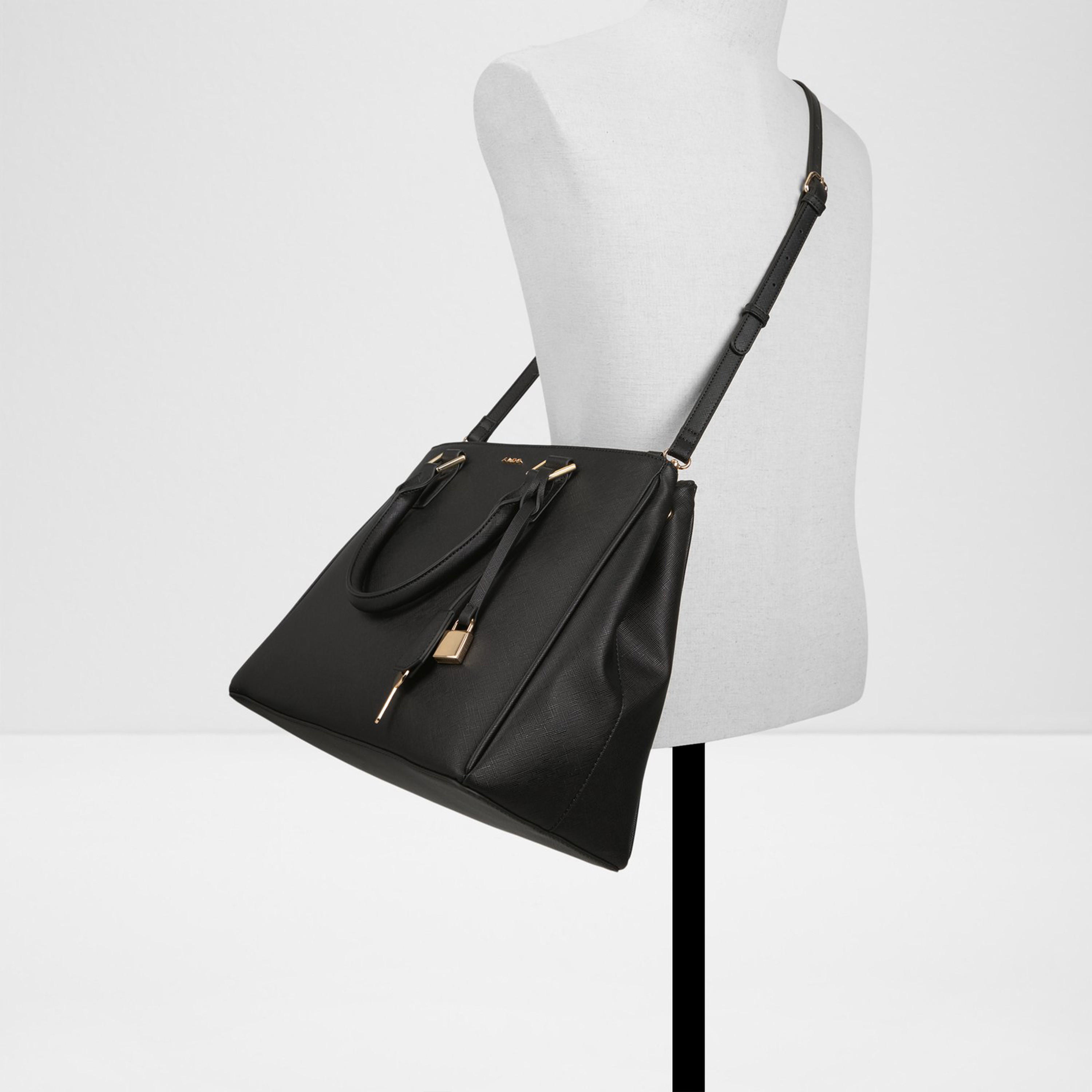 Aldo Nanever Textured Double Handle Shoulder Bag with Magnetic Closure and Detachable Strap-women-bagsandwallets-handbags-image-4