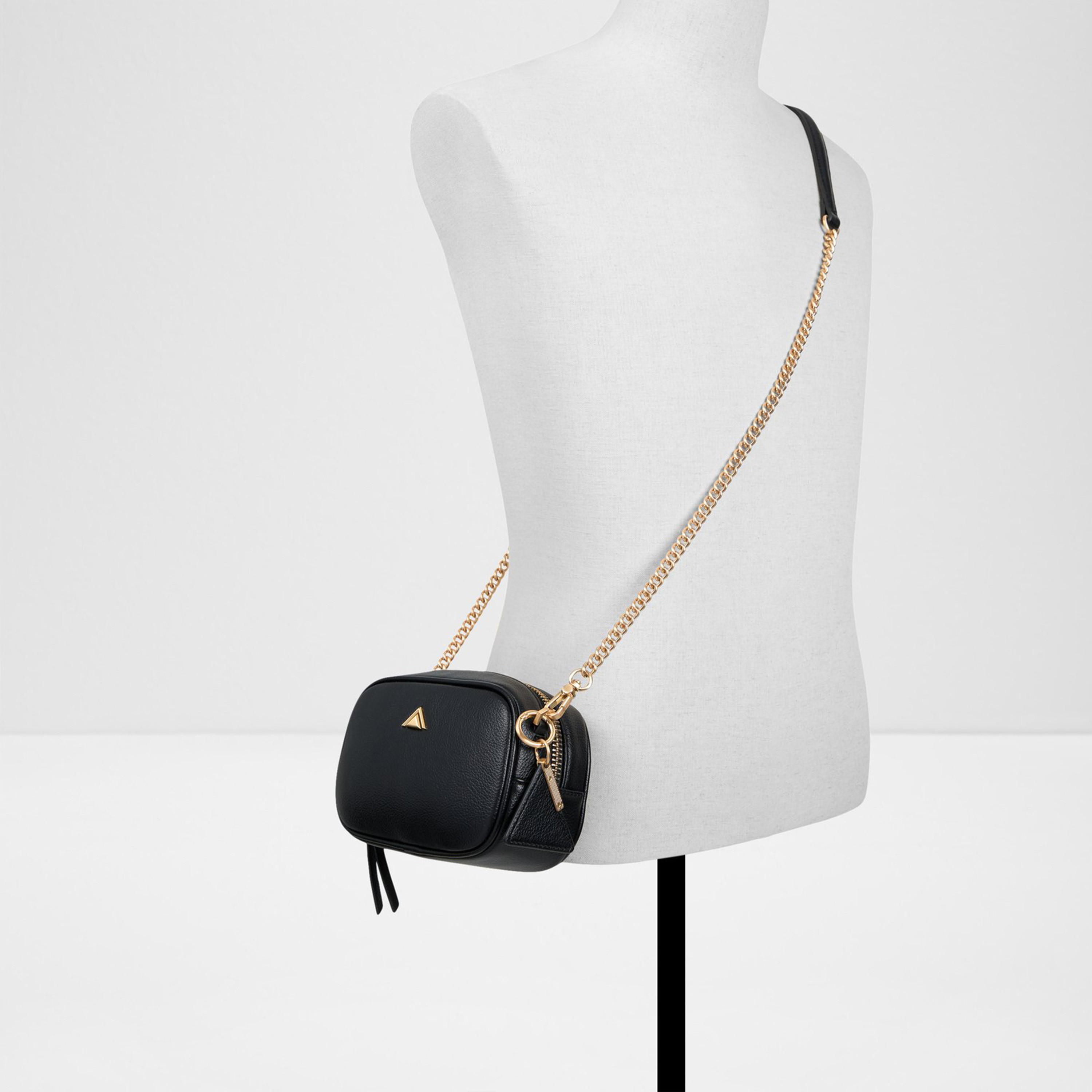 Aldo Moanah Textured Crossbody Bag with Zipper and Chain Strap-women-bagsandwallets-handbags-image-4