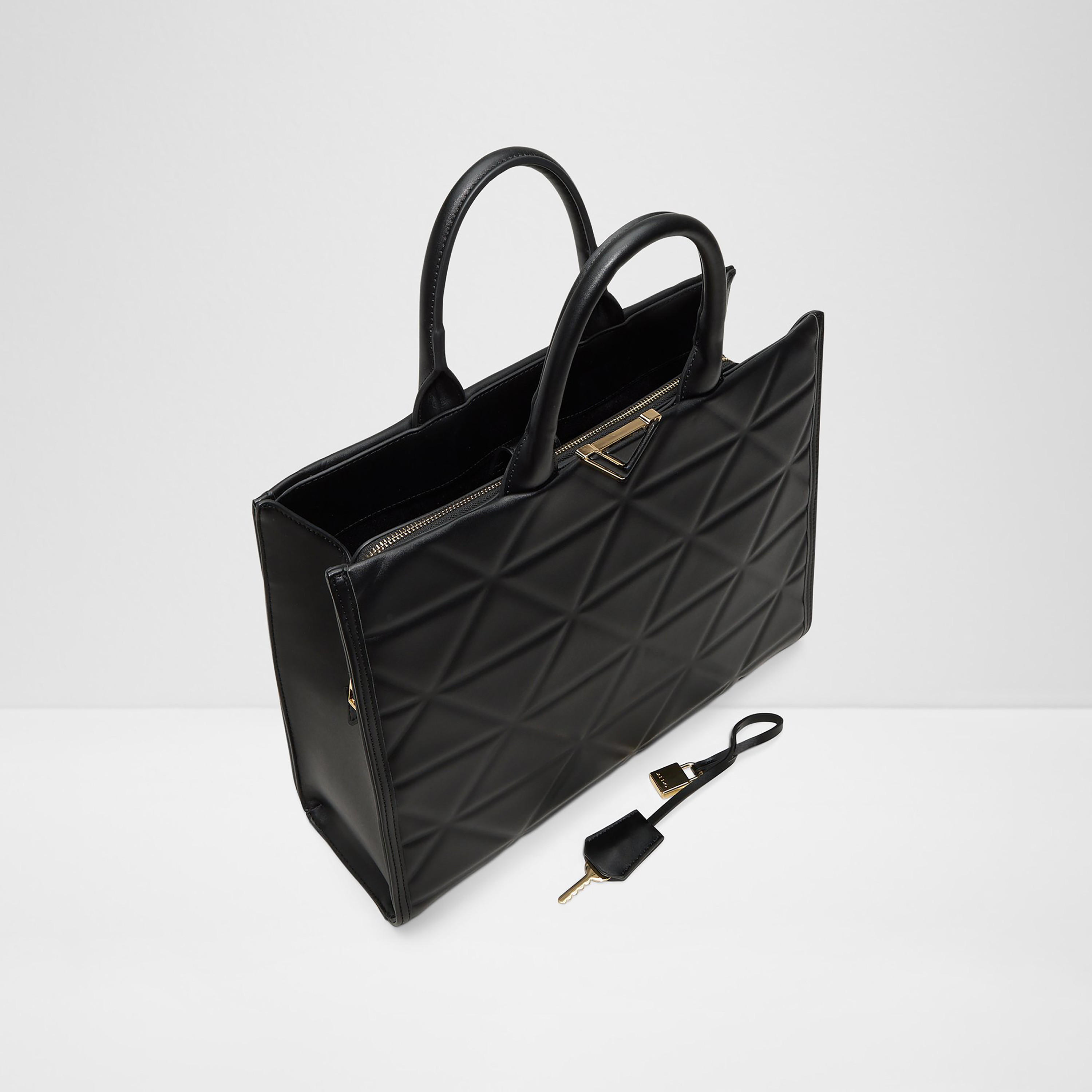 Aldo Gweneth Quilted Double Handle Tote Bag with Zip Closure & Detachable Strap-women-bagsandwallets-handbags-image-3