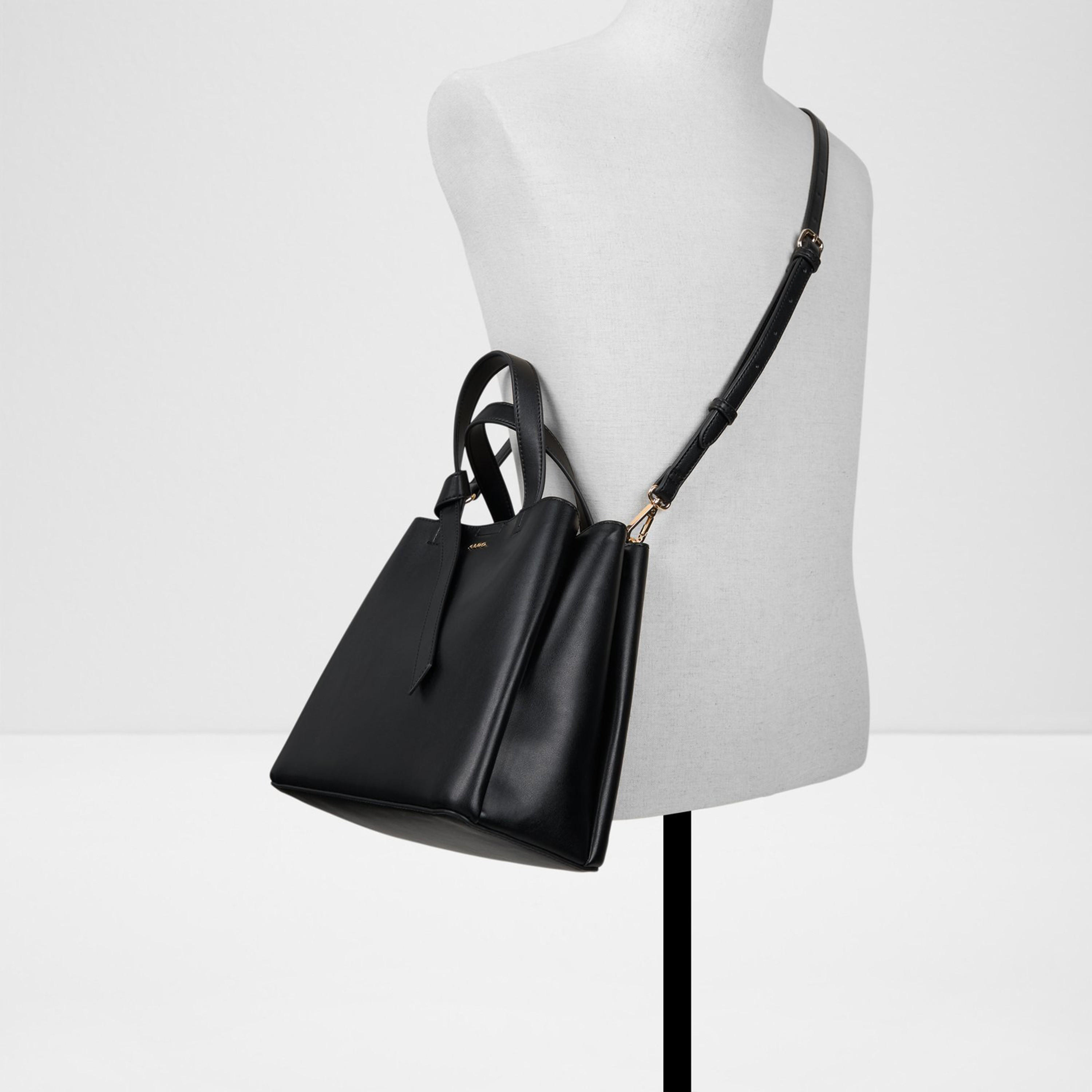 Aldo Zaria Double Handle Satchel Bag with Zipper and Detachable Strap-women-bagsandwallets-handbags-image-4