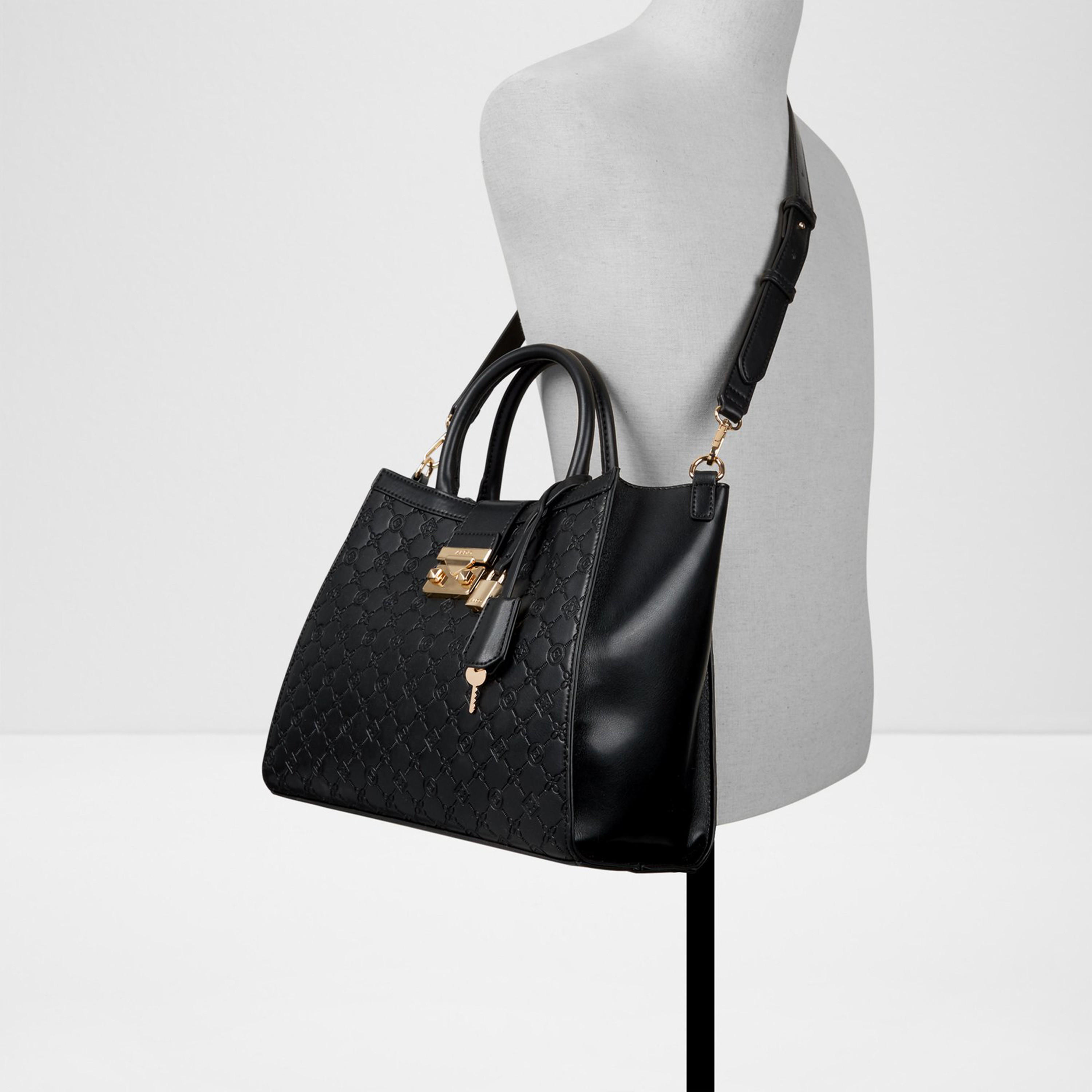 Aldo Crelally Monogram Double Handle Satchel Bag with Flap Closure and Detachable Strap-women-bagsandwallets-handbags-image-4