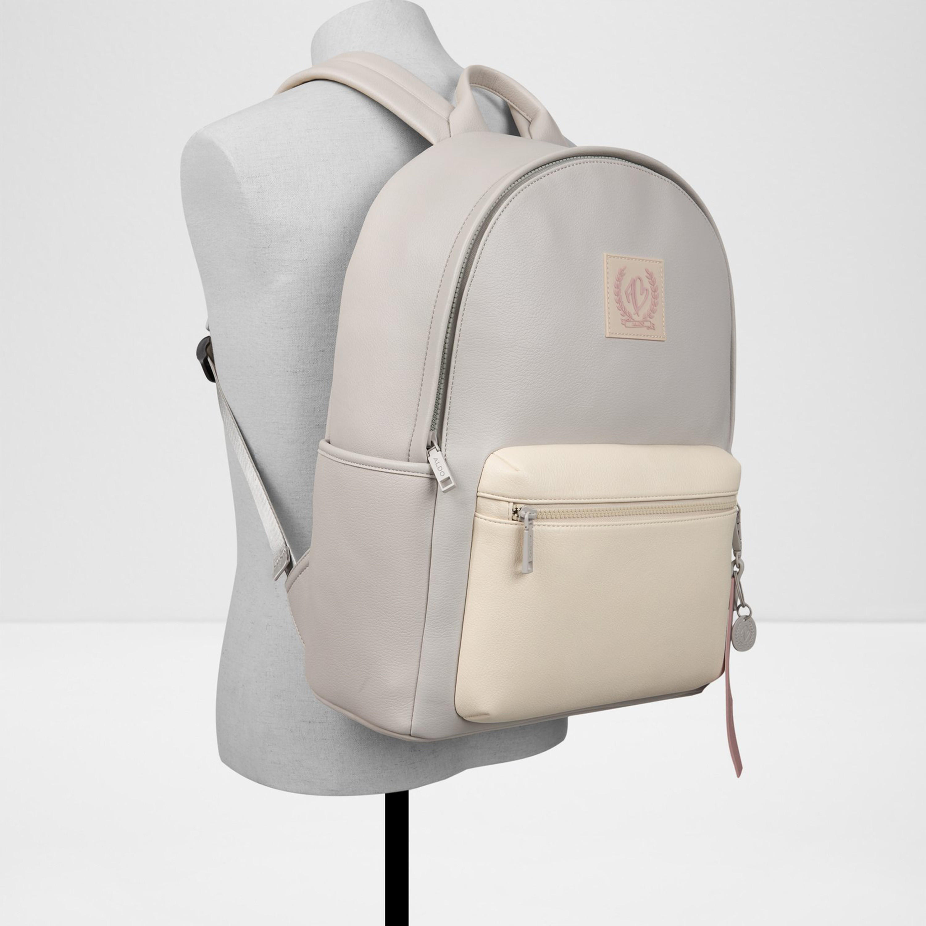 ألدو- شنطة ظهر ثالي سادة بمقبض علوي مع سحاب للإغلاق وحزام قابل للتعديل-travel-luggagesandbags-backpacks-image-1