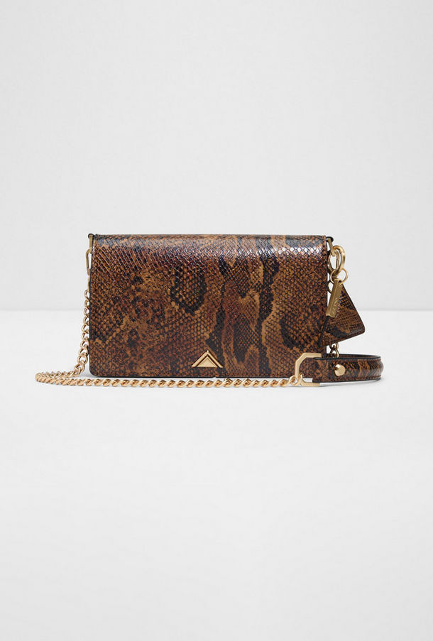Aldo Lilyth Animal Print Crossbody Bag with Flap Closure and Chain Strap-women-image-1