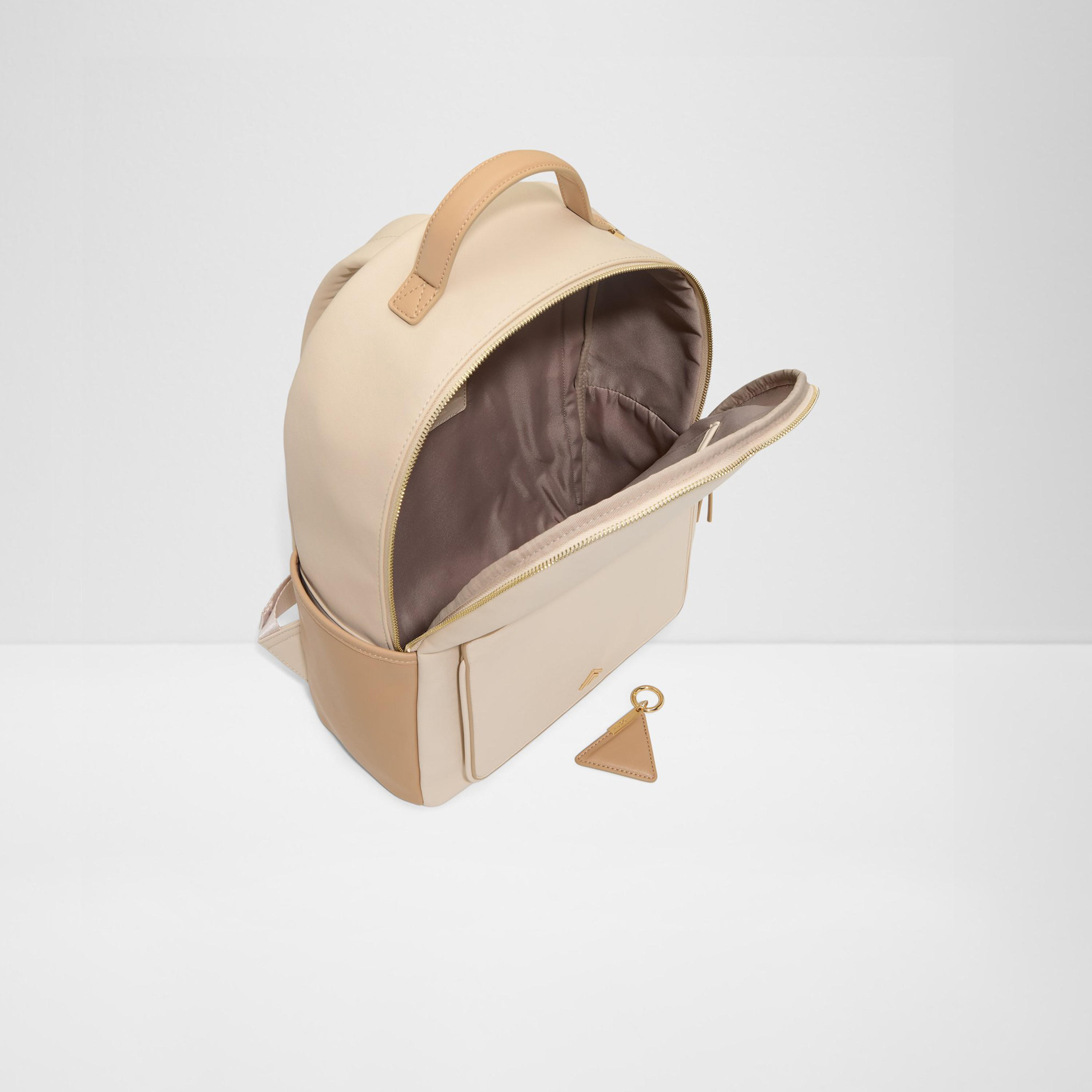 ألدو- شنطة ظهر لانون سادة بمقبض علوي مع سحاب للإغلاق وحزام قابل للتعديل-travel-luggagesandbags-backpacks-image-6