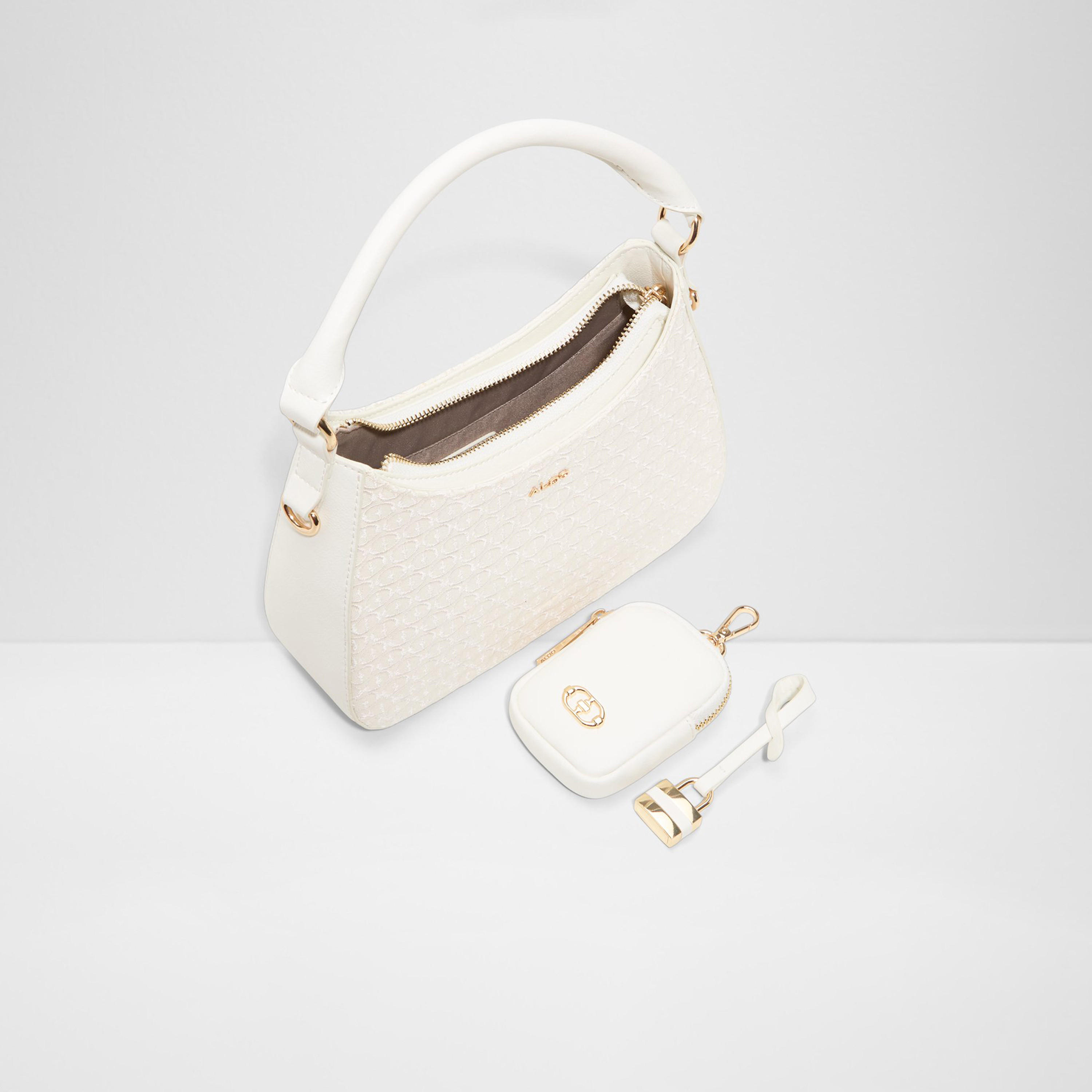 Aldo Karegan Monogram Shoulder Bag with Zipper and Detachable Strap-women-bagsandwallets-handbags-image-3