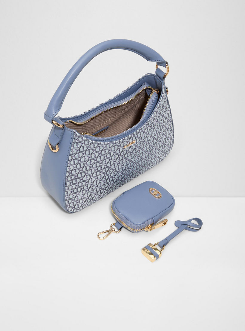 Aldo Karegan Monogram Shoulder Bag with Zipper and Detachable Strap-women-bagsandwallets-handbags-image-3