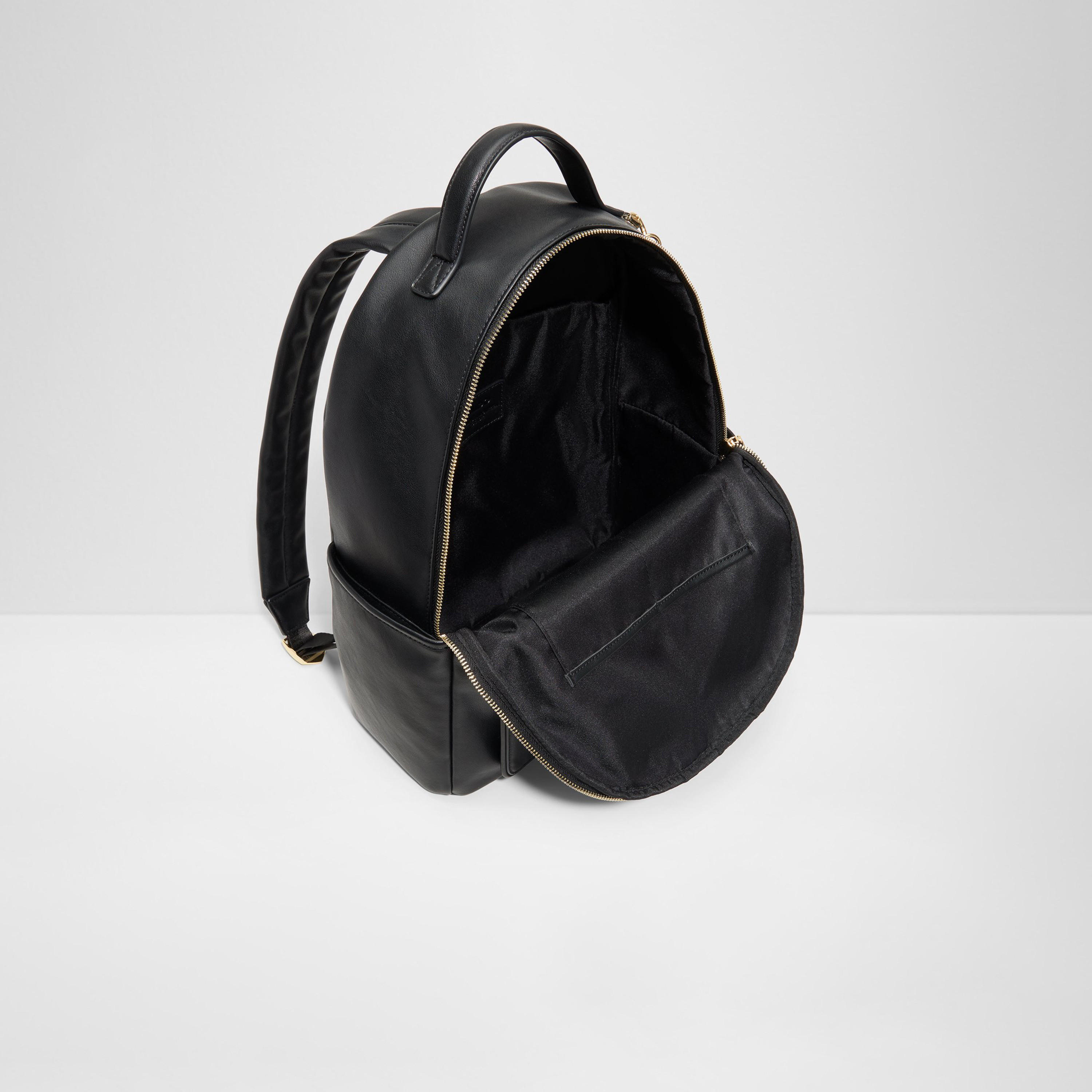 ألدو- شنطة ظهر لانون سادة بمقبض علوي مع سحاب للإغلاق وحزام قابل للتعديل-travel-luggagesandbags-backpacks-image-2