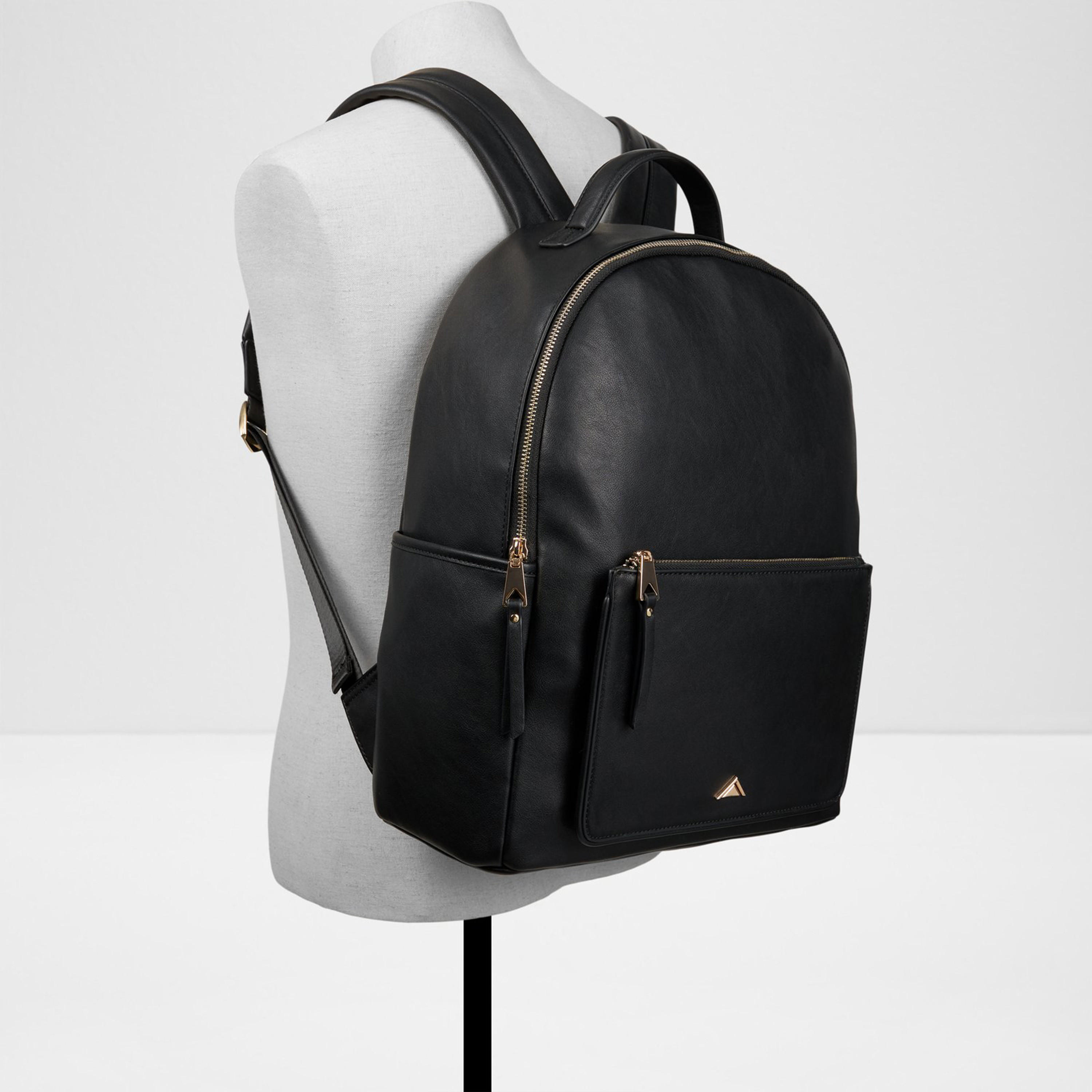 ألدو- شنطة ظهر لانون سادة بمقبض علوي مع سحاب للإغلاق وحزام قابل للتعديل-travel-luggagesandbags-backpacks-image-1