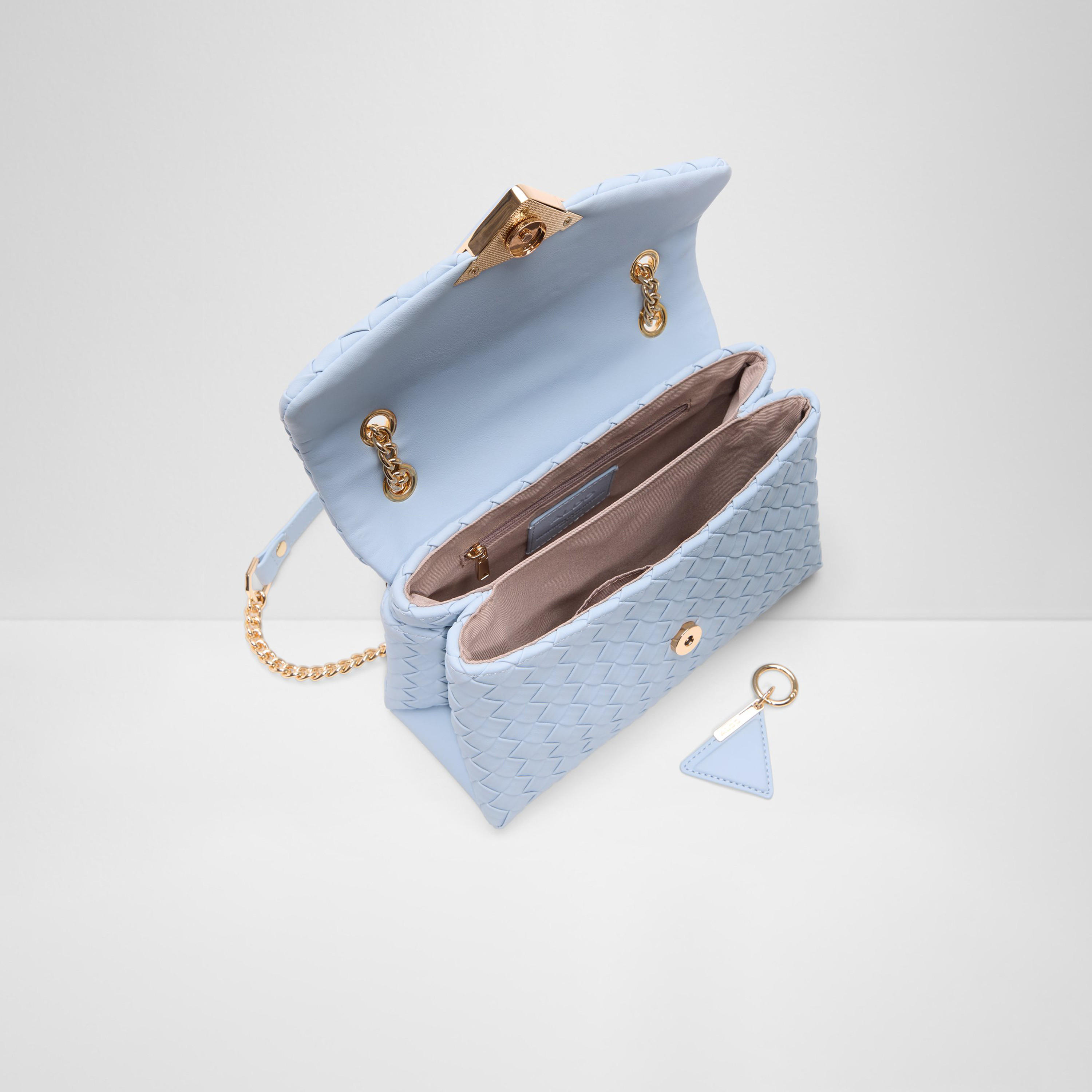 ألدو- شنطة كروس  منسوجة ناعمة الملمس مع قفل بقلاب وحزام سلسلة-women-bagsandwallets-handbags-image-3