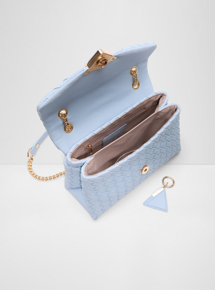 ألدو- شنطة كروس منسوجة ناعمة الملمس مع قفل بقلاب وحزام سلسلة-women-bagsandwallets-handbags-image-3