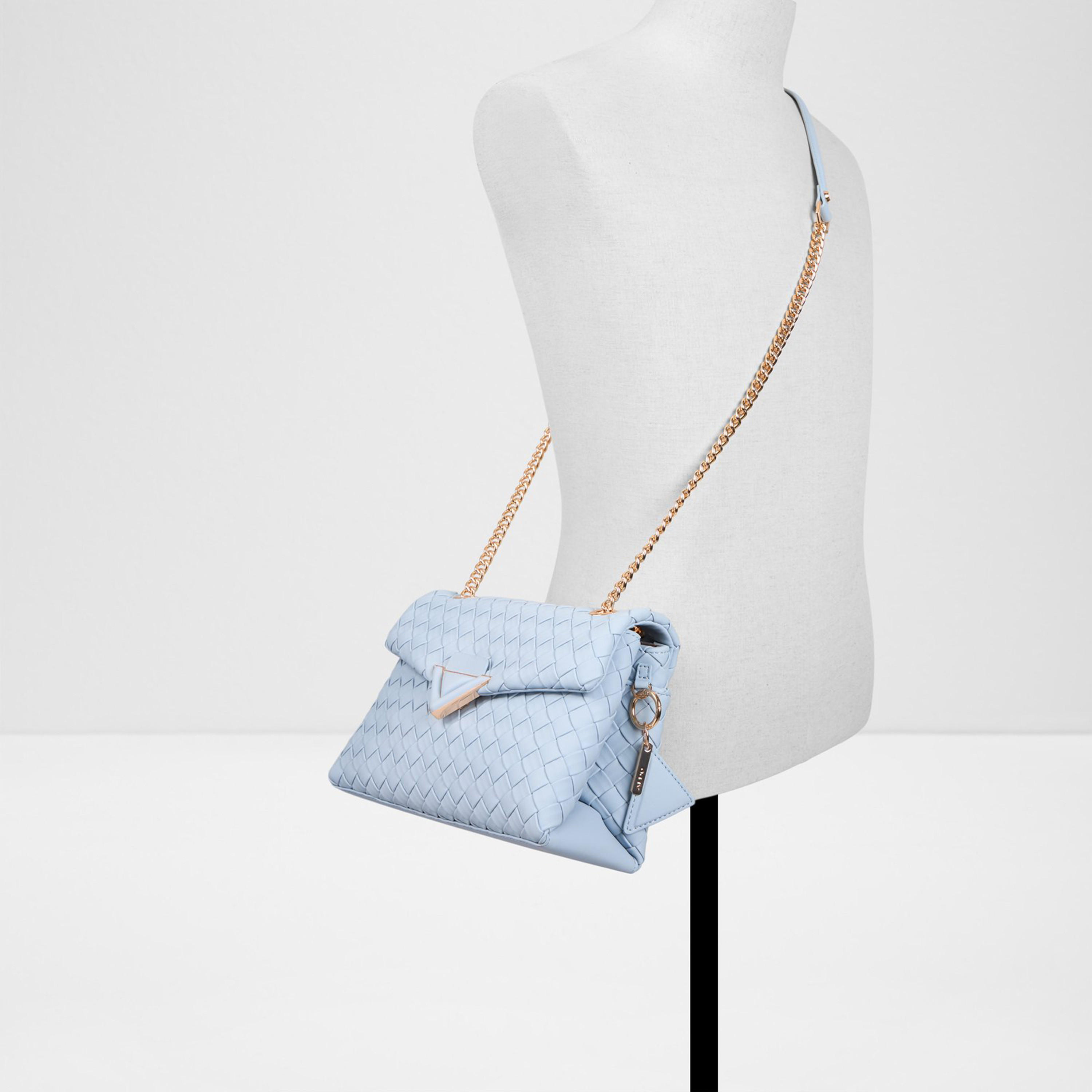 ألدو- شنطة كروس  منسوجة ناعمة الملمس مع قفل بقلاب وحزام سلسلة-women-bagsandwallets-handbags-image-4