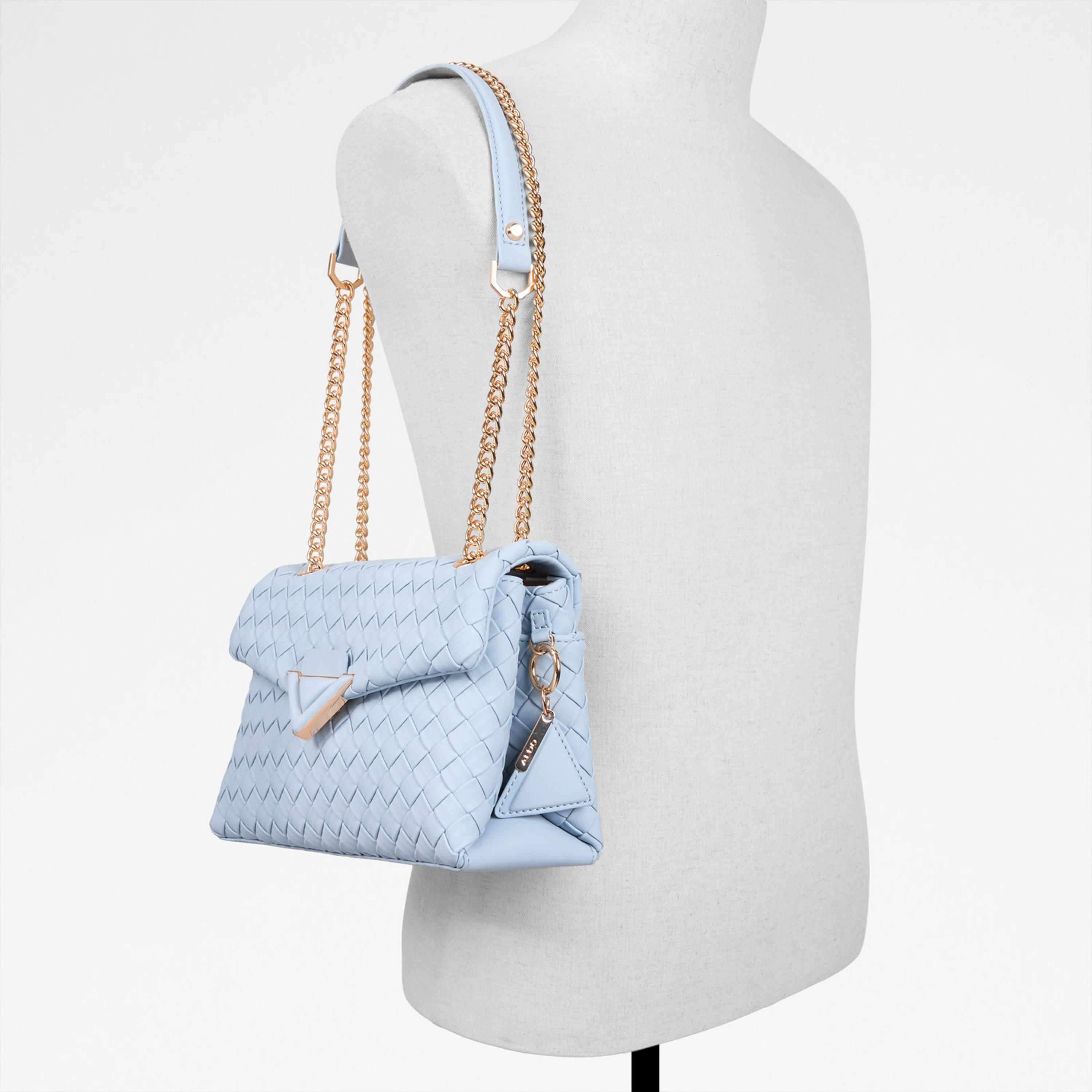 ألدو- شنطة كروس  منسوجة ناعمة الملمس مع قفل بقلاب وحزام سلسلة-women-bagsandwallets-handbags-image-5