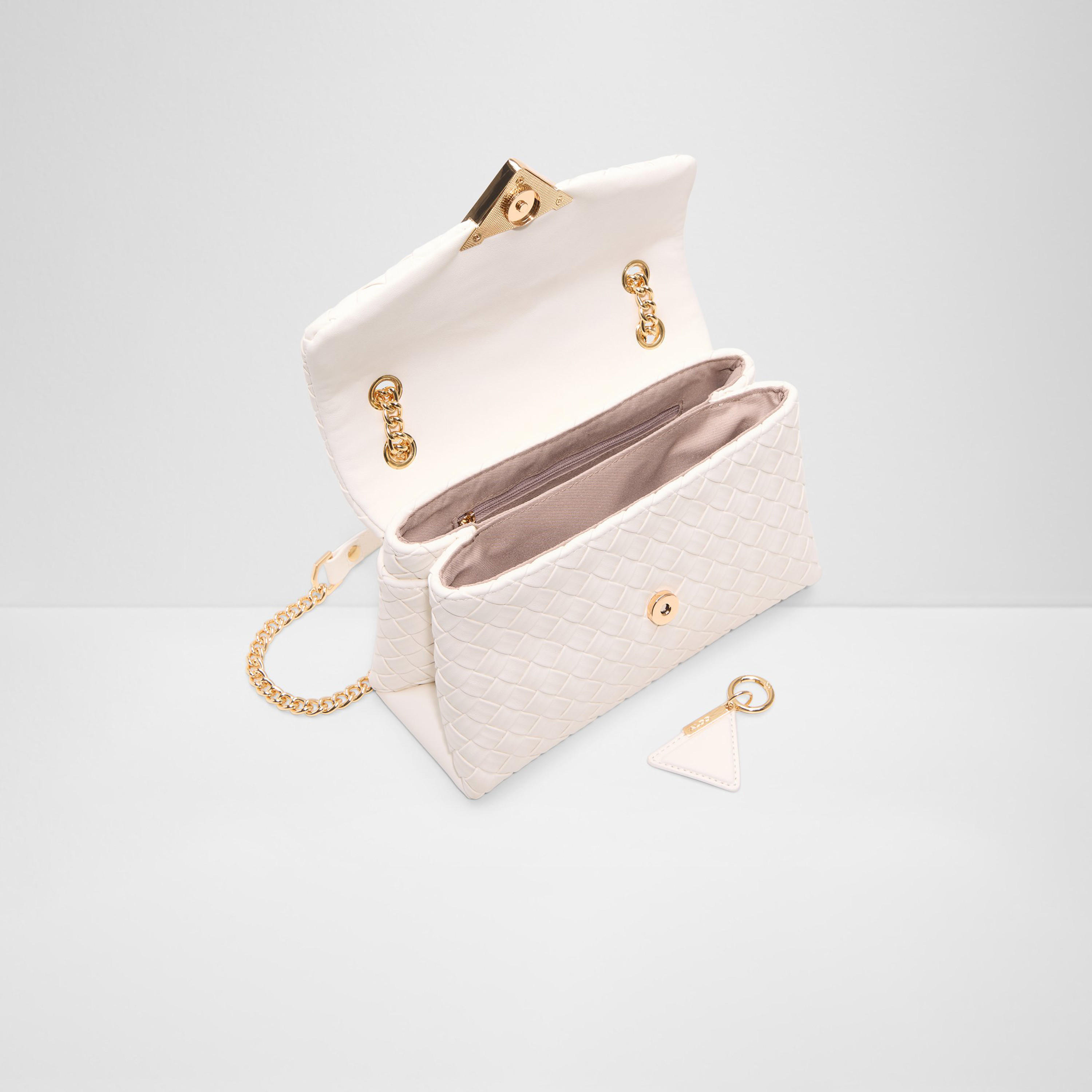 ألدو- شنطة كروس  منسوجة ناعمة الملمس مع قفل بقلاب وحزام سلسلة-women-bagsandwallets-handbags-image-3