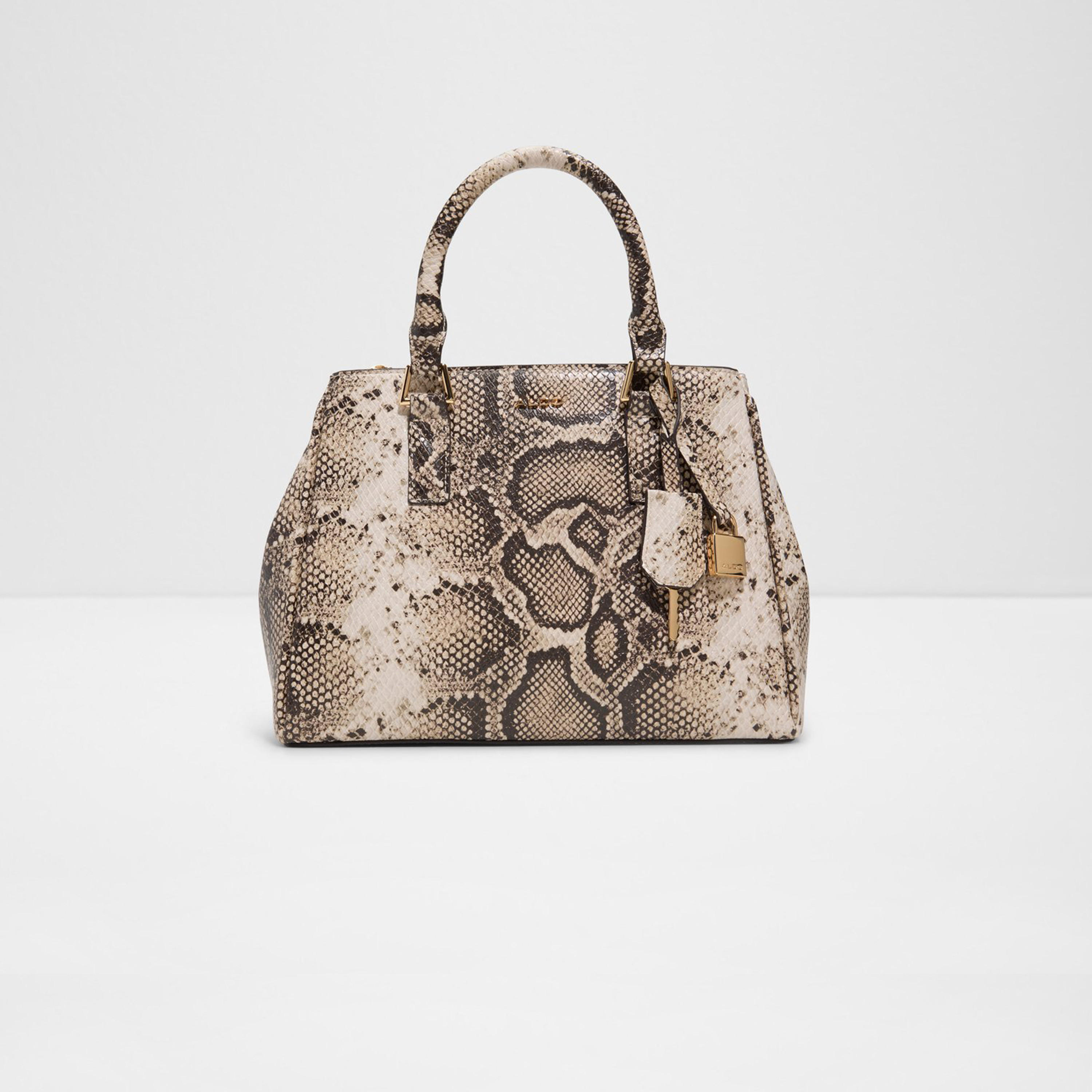 Aldo Javamaentar Textured Double Handle Satchel Bag with Magnetic Closure and Detachable Strap-women-bagsandwallets-handbags-image-1