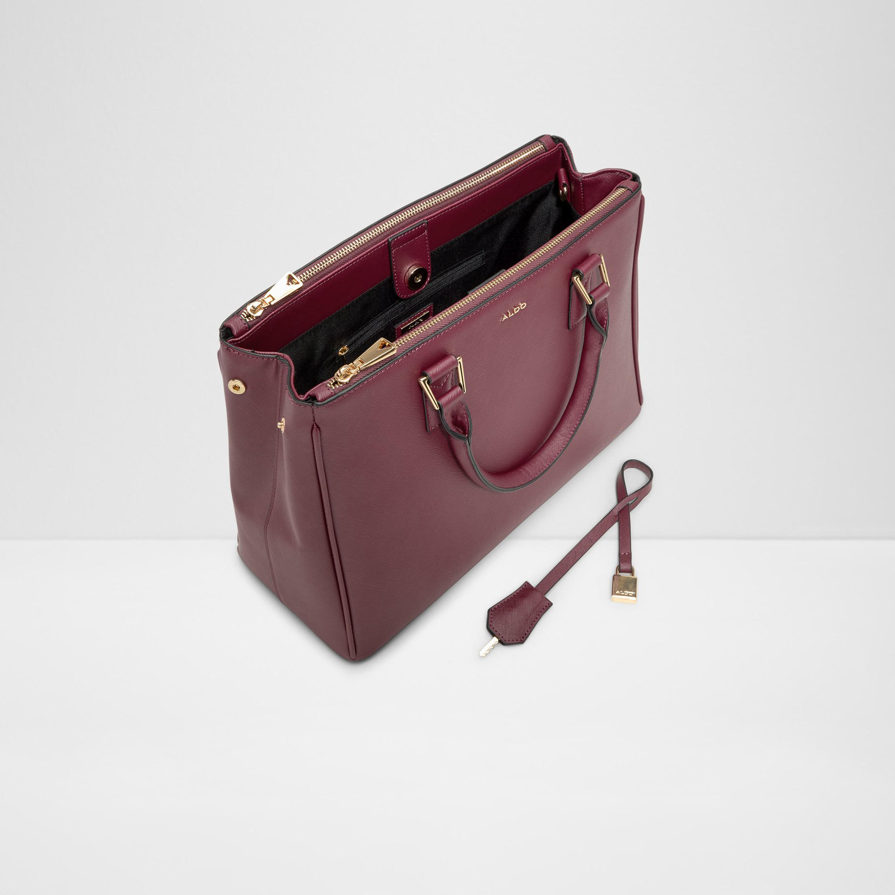 Aldo Nanever Textured Double Handle Shoulder Bag with Magnetic Closure and Detachable Strap-women-bagsandwallets-handbags-image-10