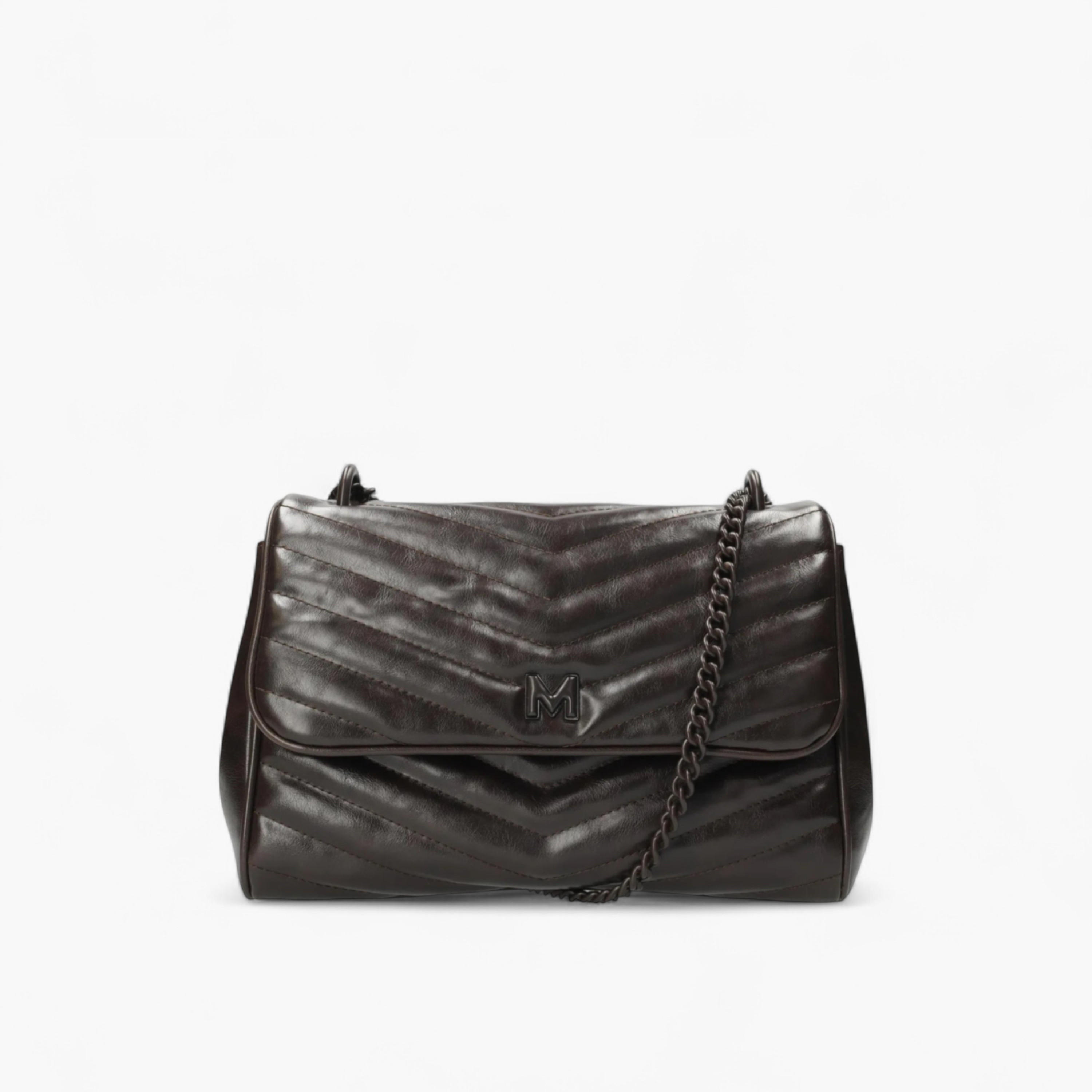 Mexx Textured Shoulder Bag with Chain Strap-women-bagsandwallets-handbags-image-1