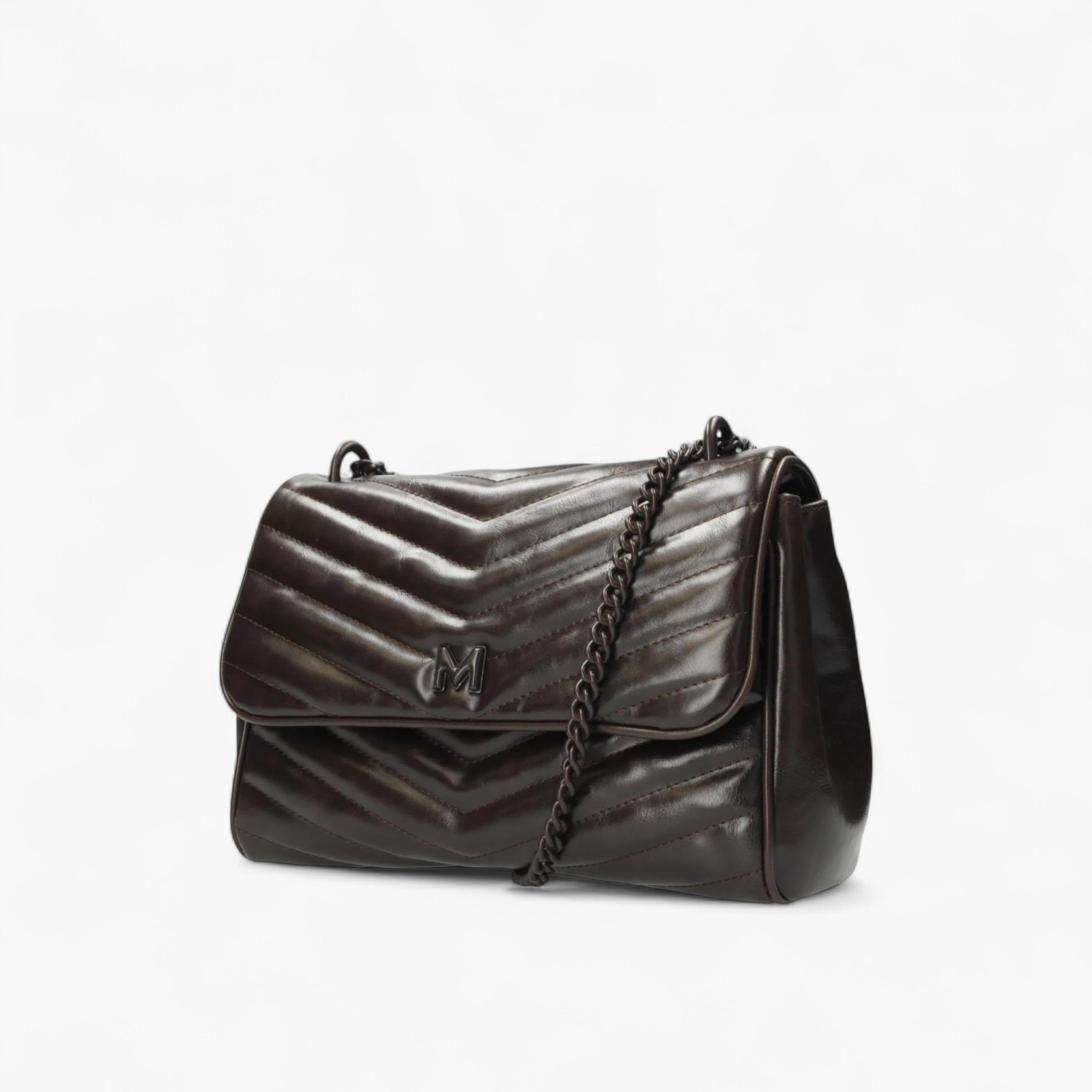 Mexx Textured Shoulder Bag with Chain Strap-women-bagsandwallets-handbags-image-3