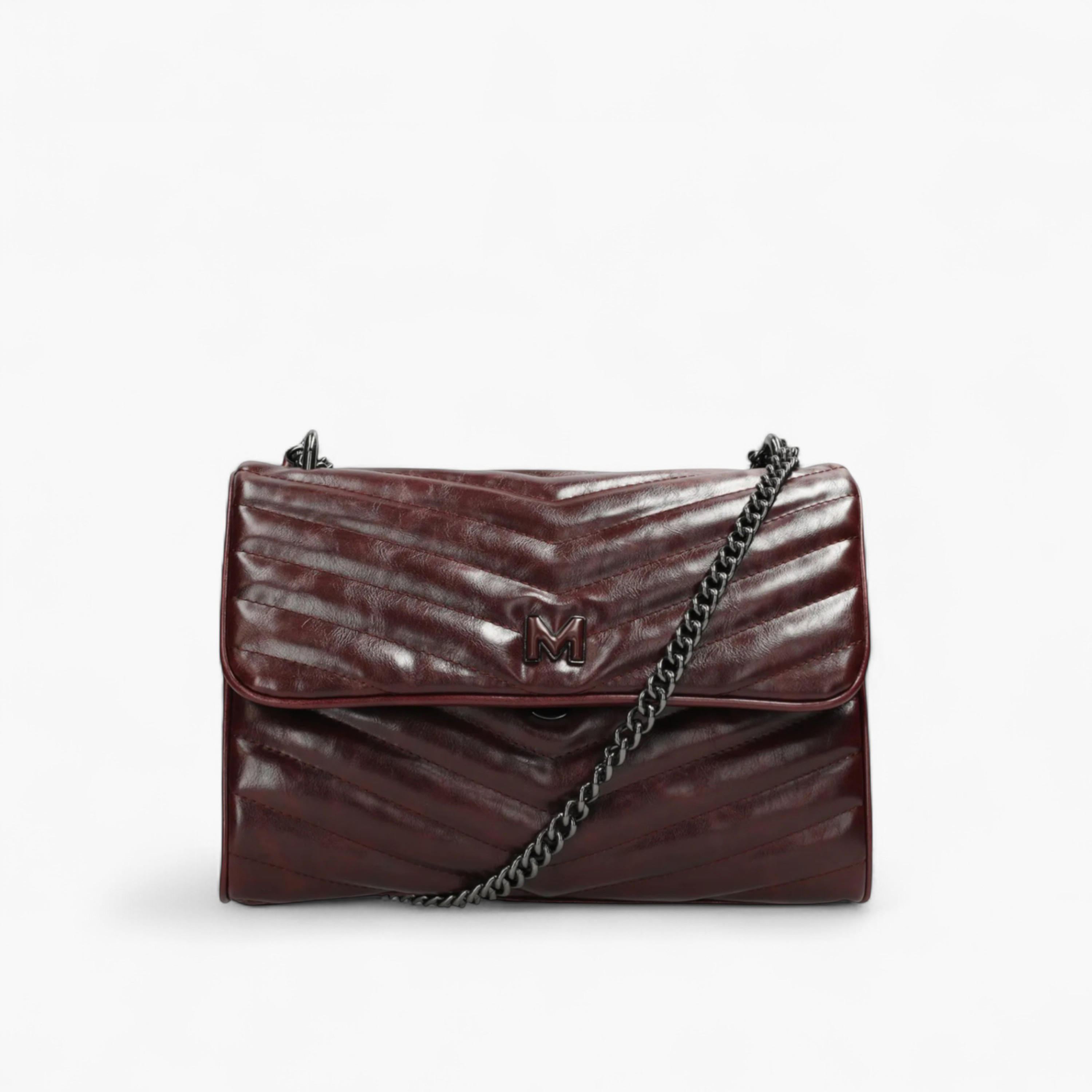 شنطة كتف بارزة الملمس بحزام سلسلة من ميكس-women-bagsandwallets-handbags-image-4