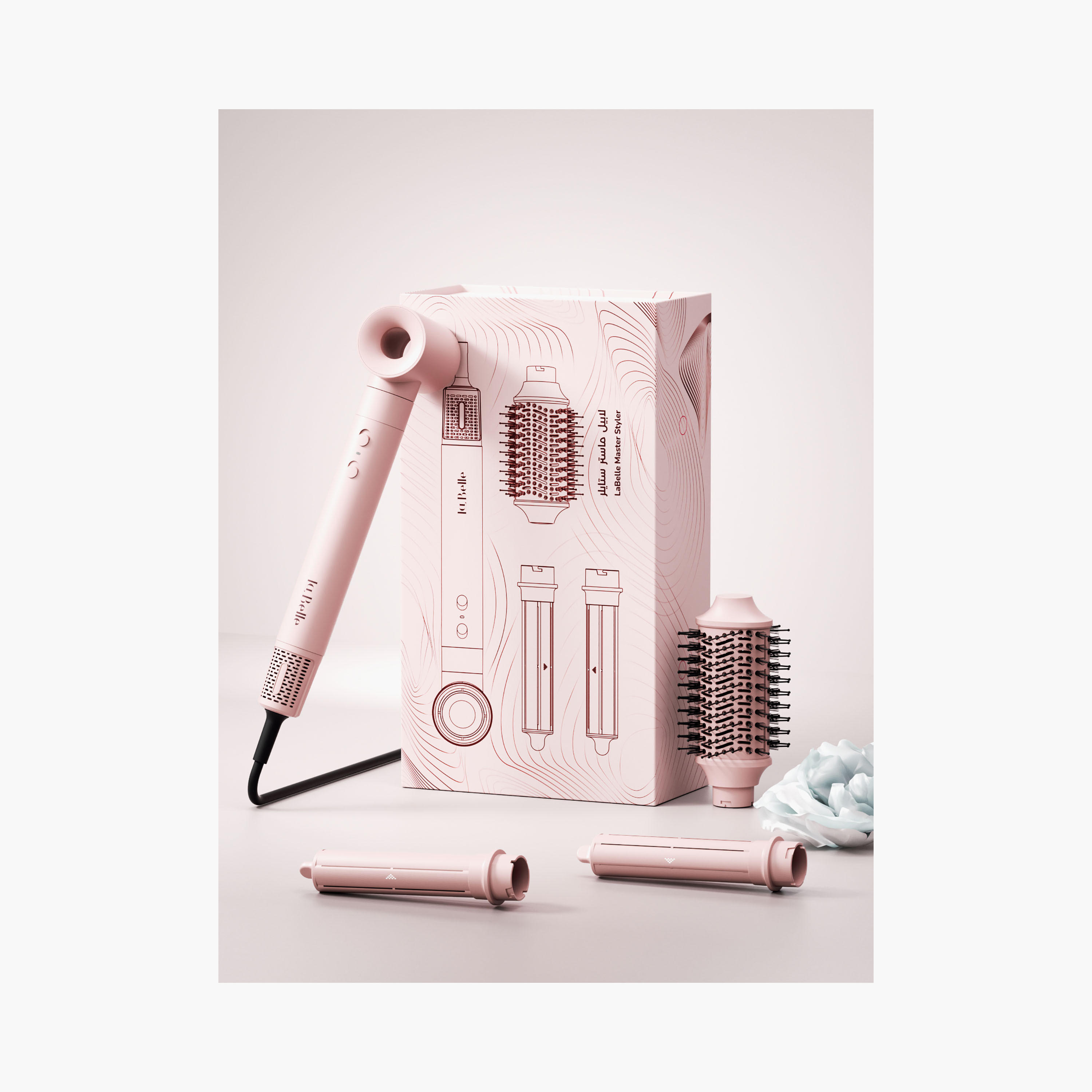 طقم مصفف شعر ماستر ستايلر من 4 قطع من لابيل-beautyandpersonalcare-appliances-hairstylingtools-stylingbrushes-image-2