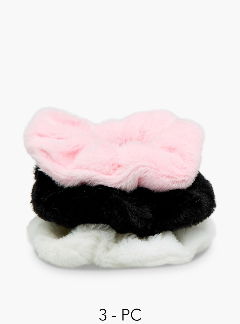 Pack of 3 Faux Fur Hair Scrunchie-women-hairaccessories-scrunchies-image-1