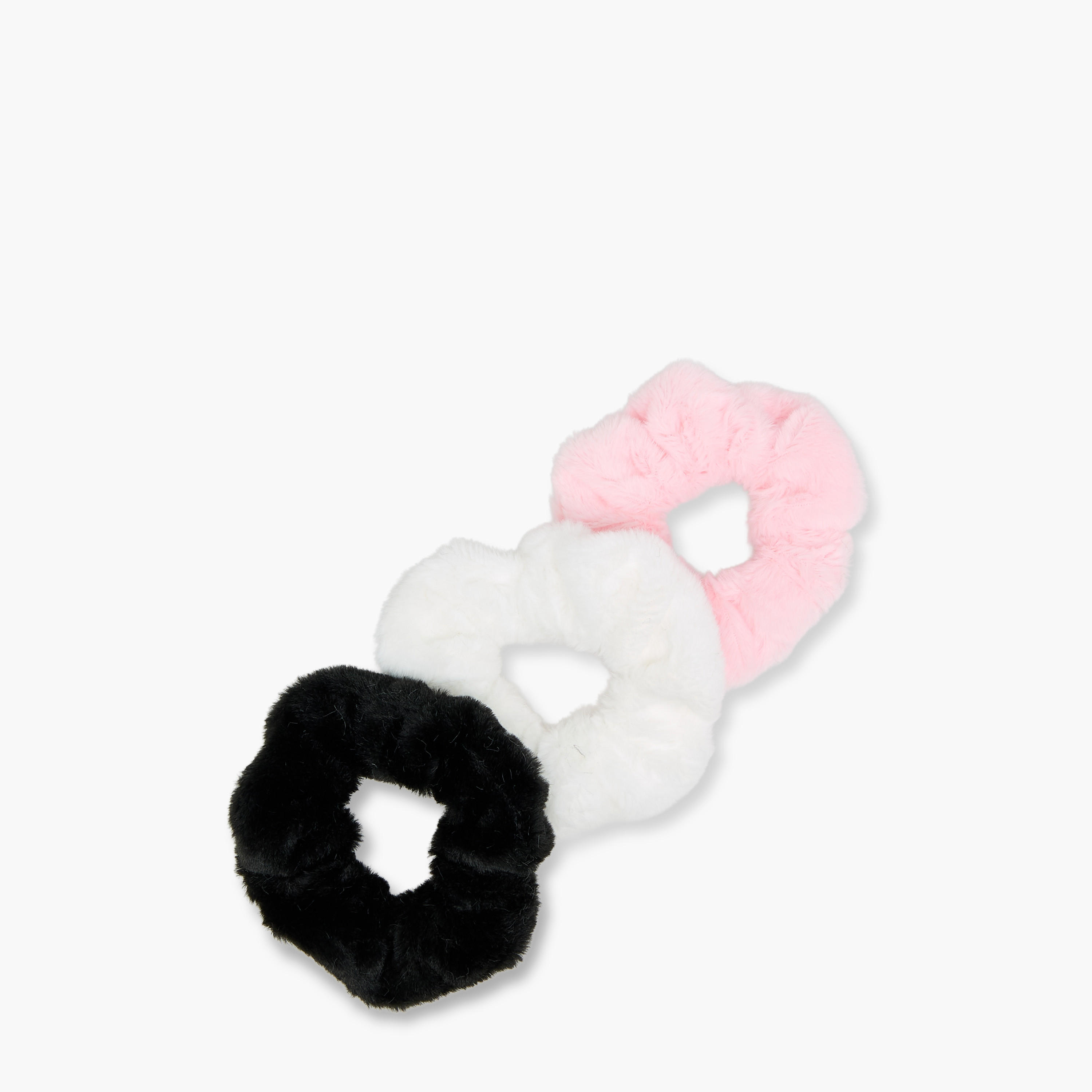 Pack of 3 Faux Fur Hair Scrunchie-women-hairaccessories-scrunchies-image-2