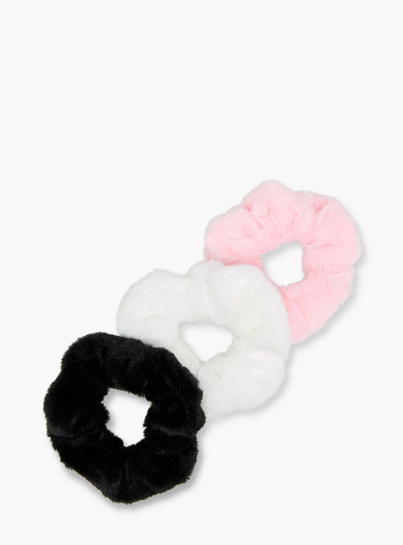 Pack of 3 Faux Fur Hair Scrunchie-women-hairaccessories-scrunchies-image-2