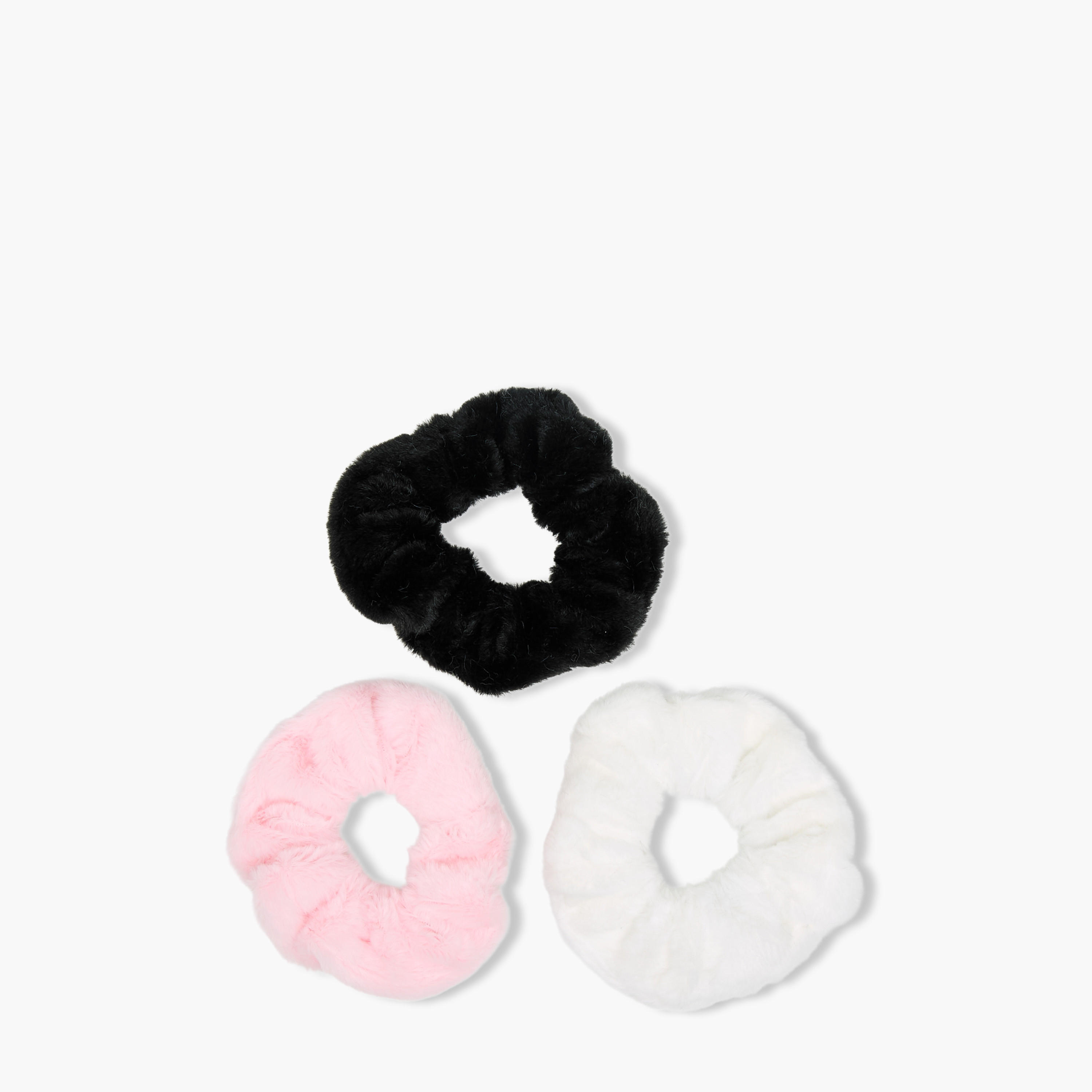 Pack of 3 Faux Fur Hair Scrunchie-women-hairaccessories-scrunchies-image-3