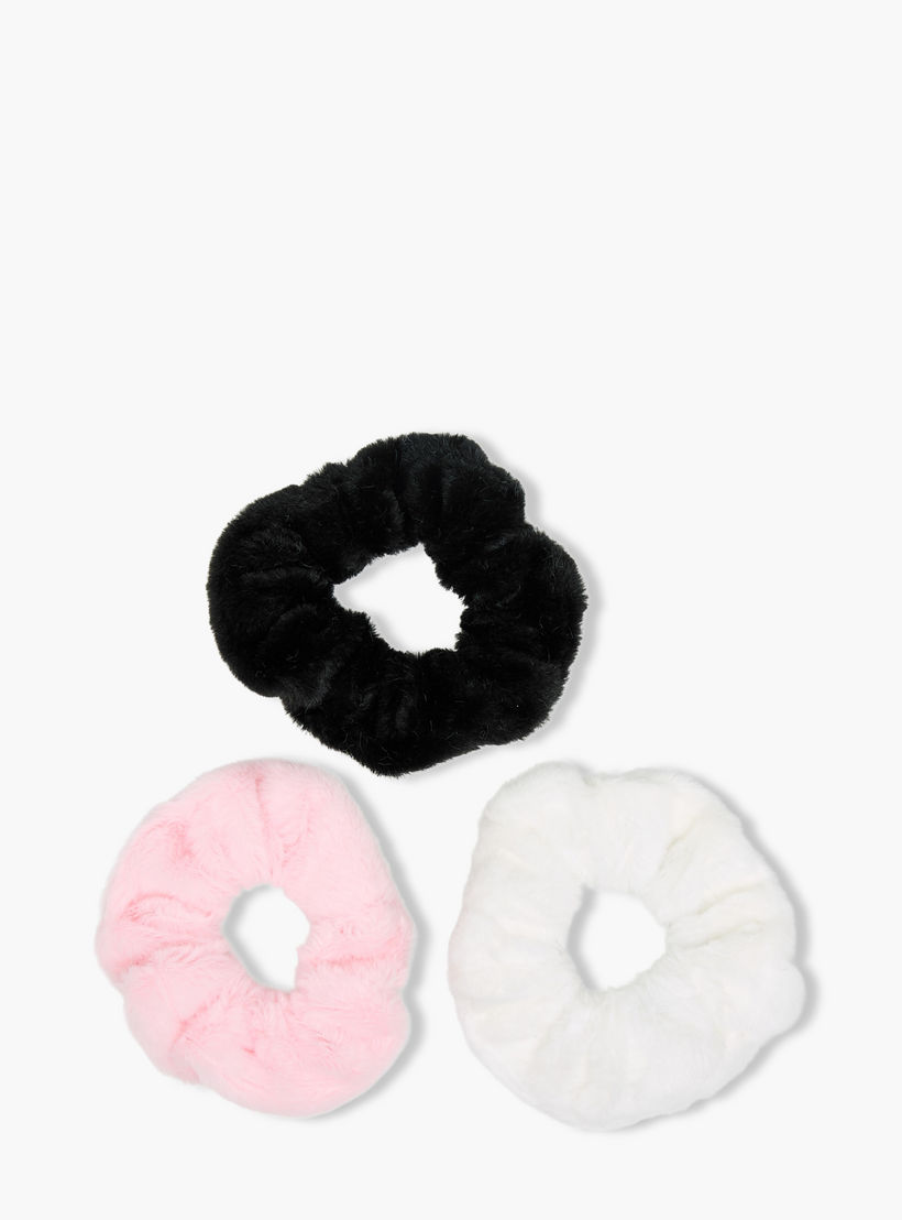 Pack of 3 Faux Fur Hair Scrunchie-women-hairaccessories-scrunchies-image-3