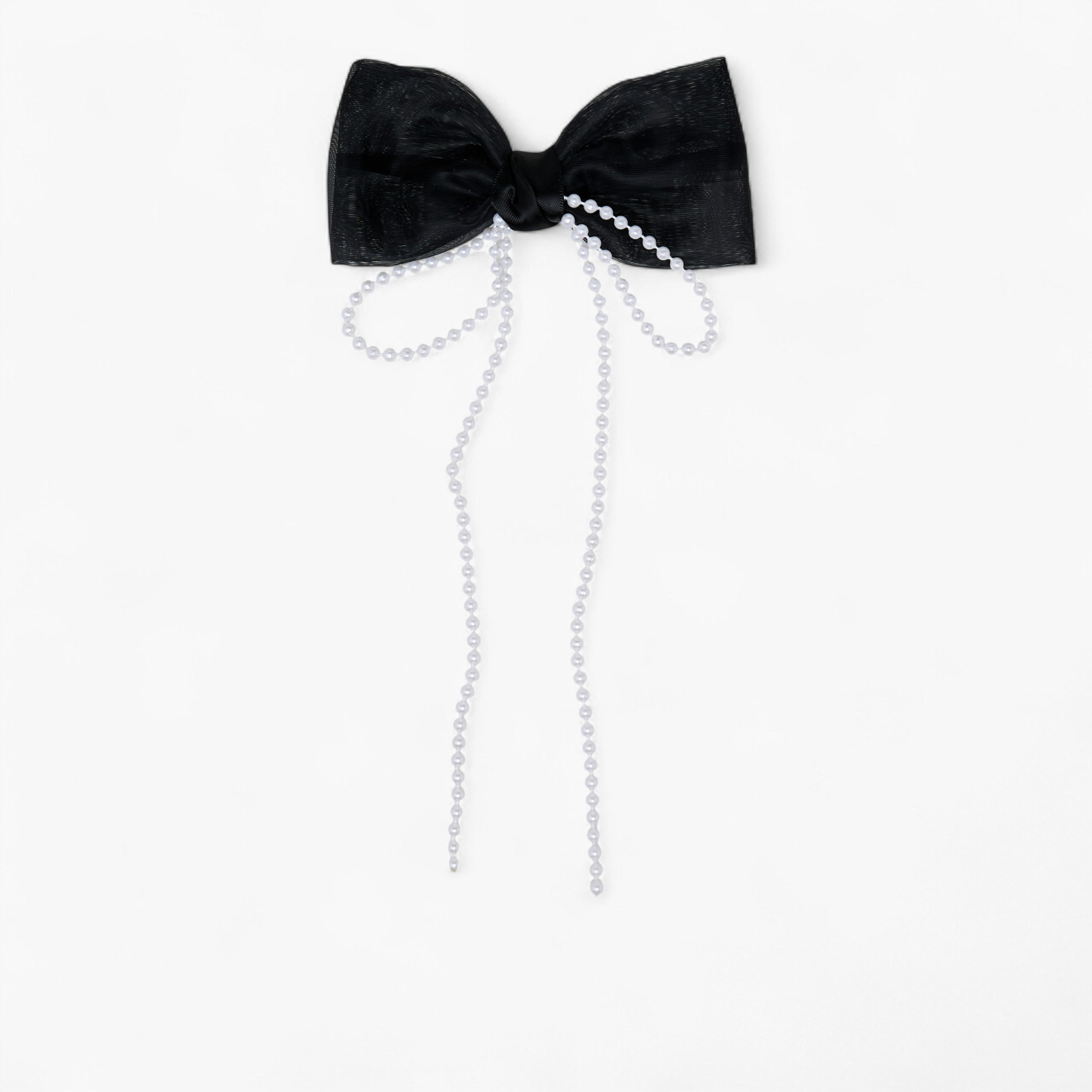 Hair Clip with Bow Accent-women-hairaccessories-clips-image-1