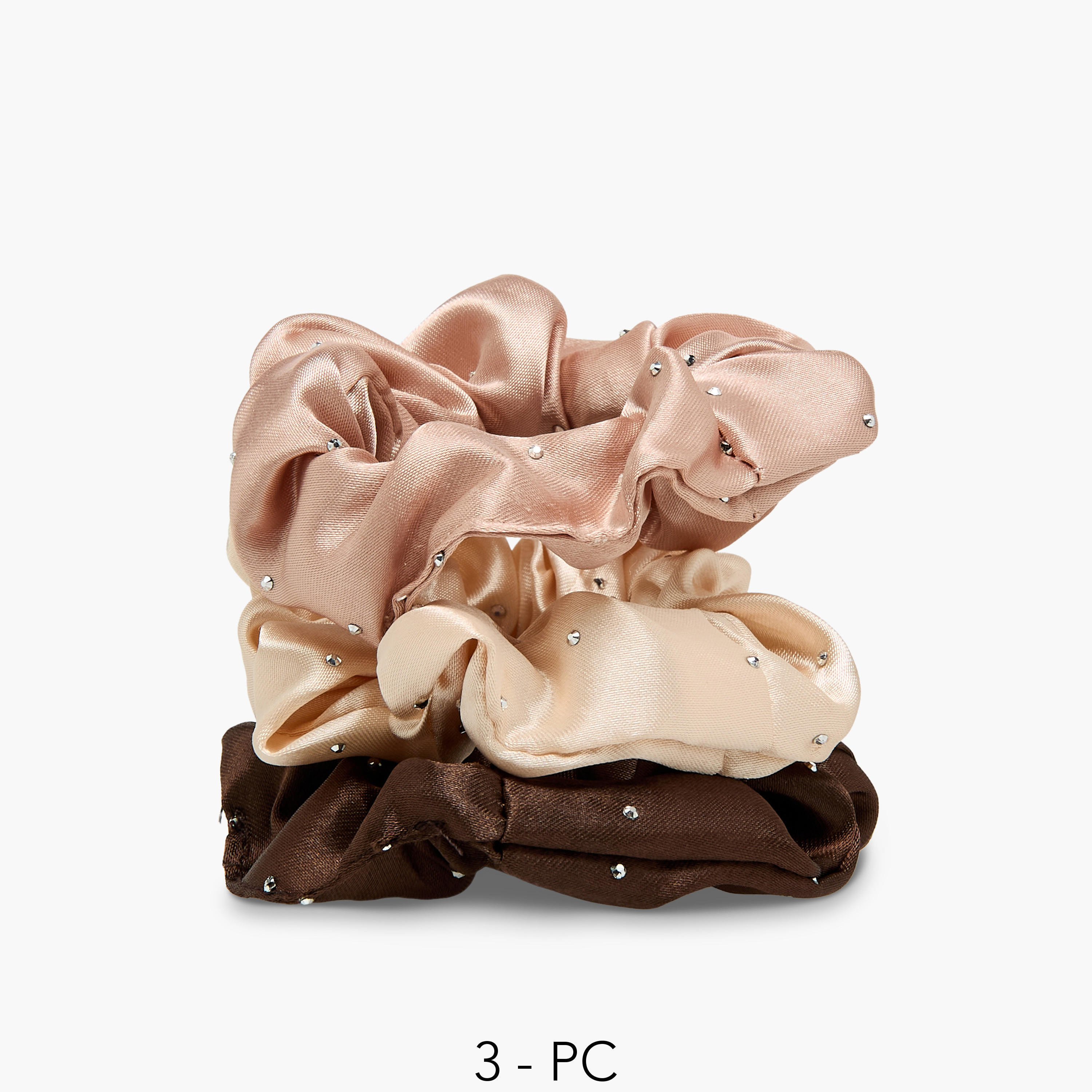 ربطات شعر سكرانشي مزينة - عبوة 3 قطع-women-hairaccessories-scrunchies-image-1