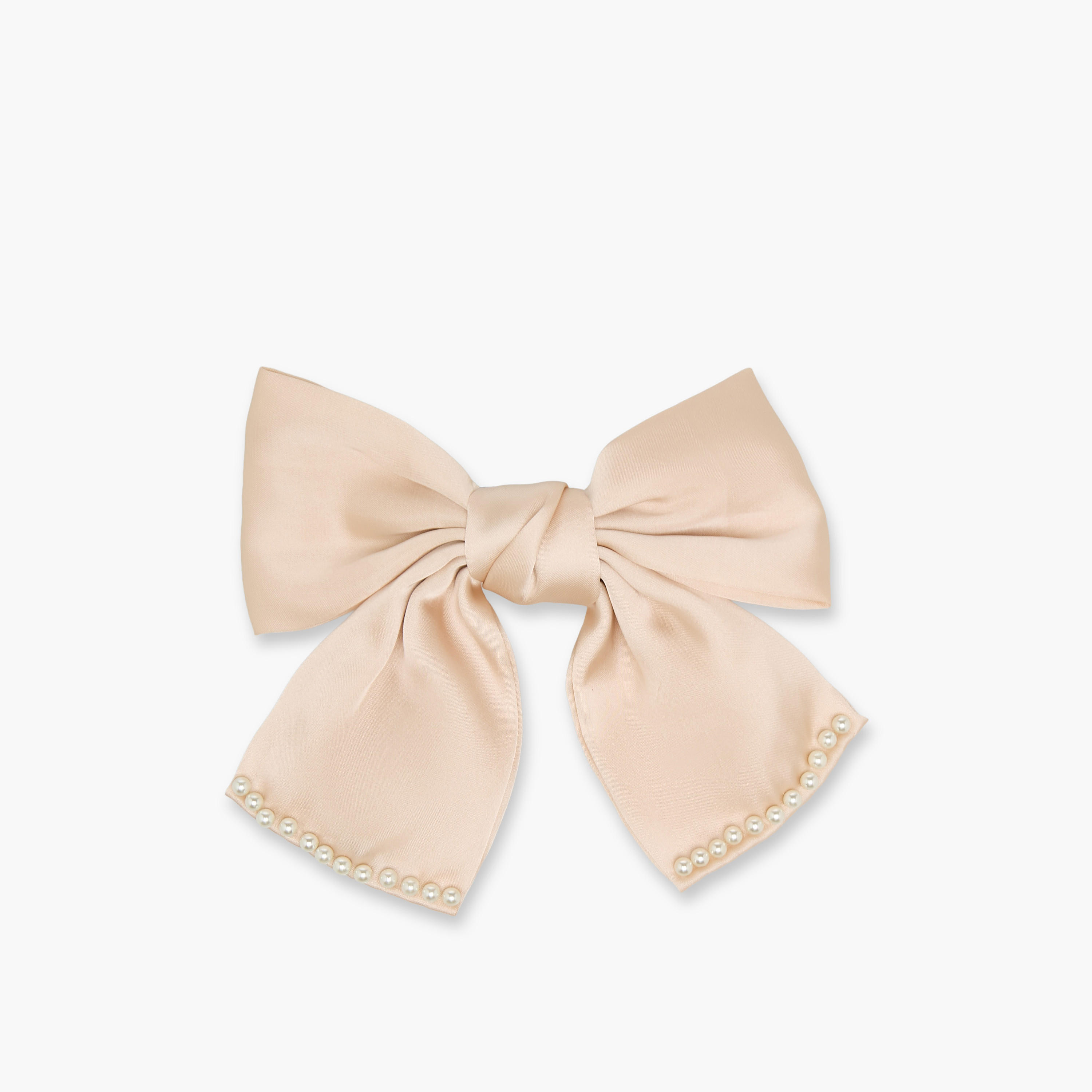 Bow Barrette Hair Clip with Pearl Embellishment-women-hairaccessories-clips-image-1