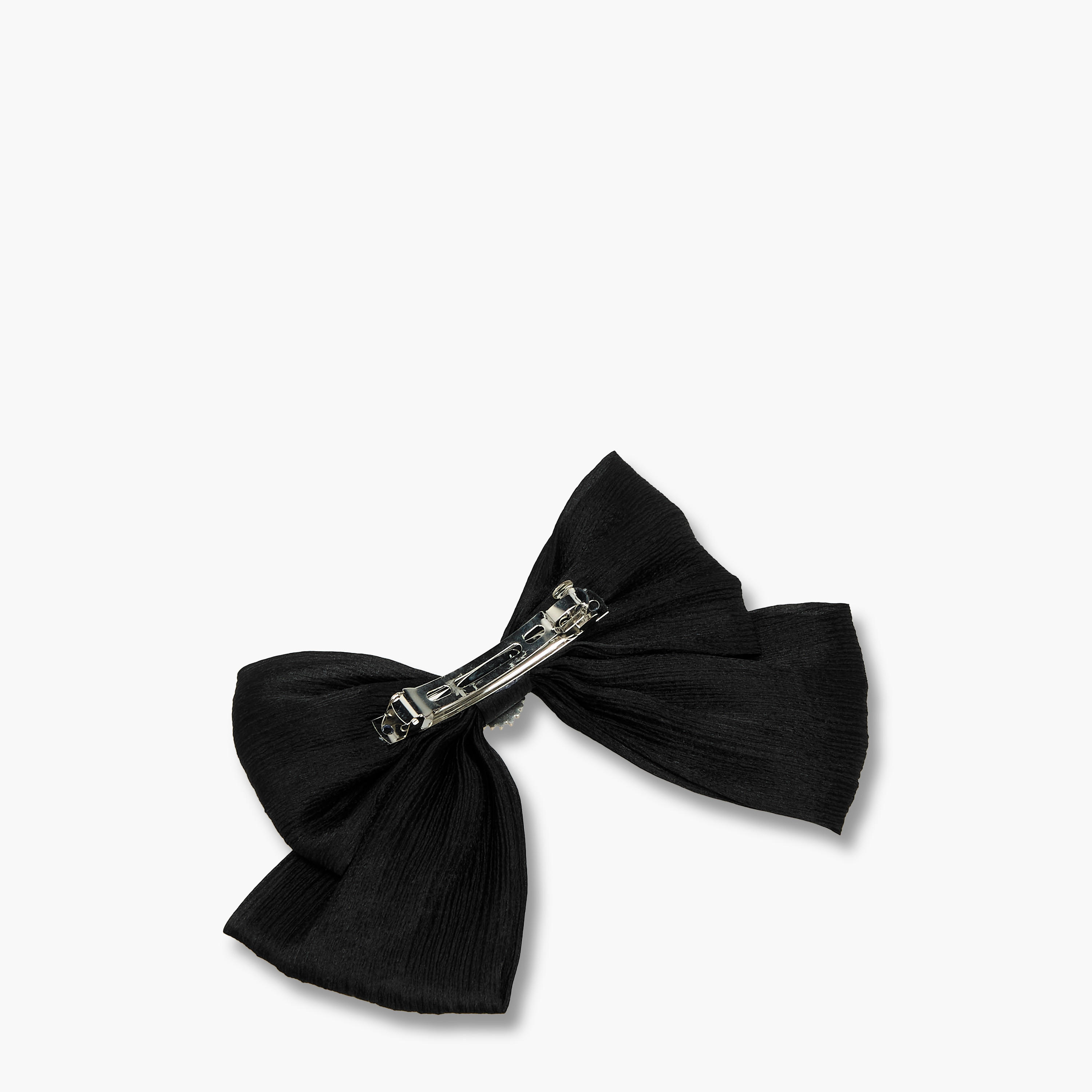 Heart Embellished Bow Barrette Hair Clip-women-hairaccessories-clips-image-3