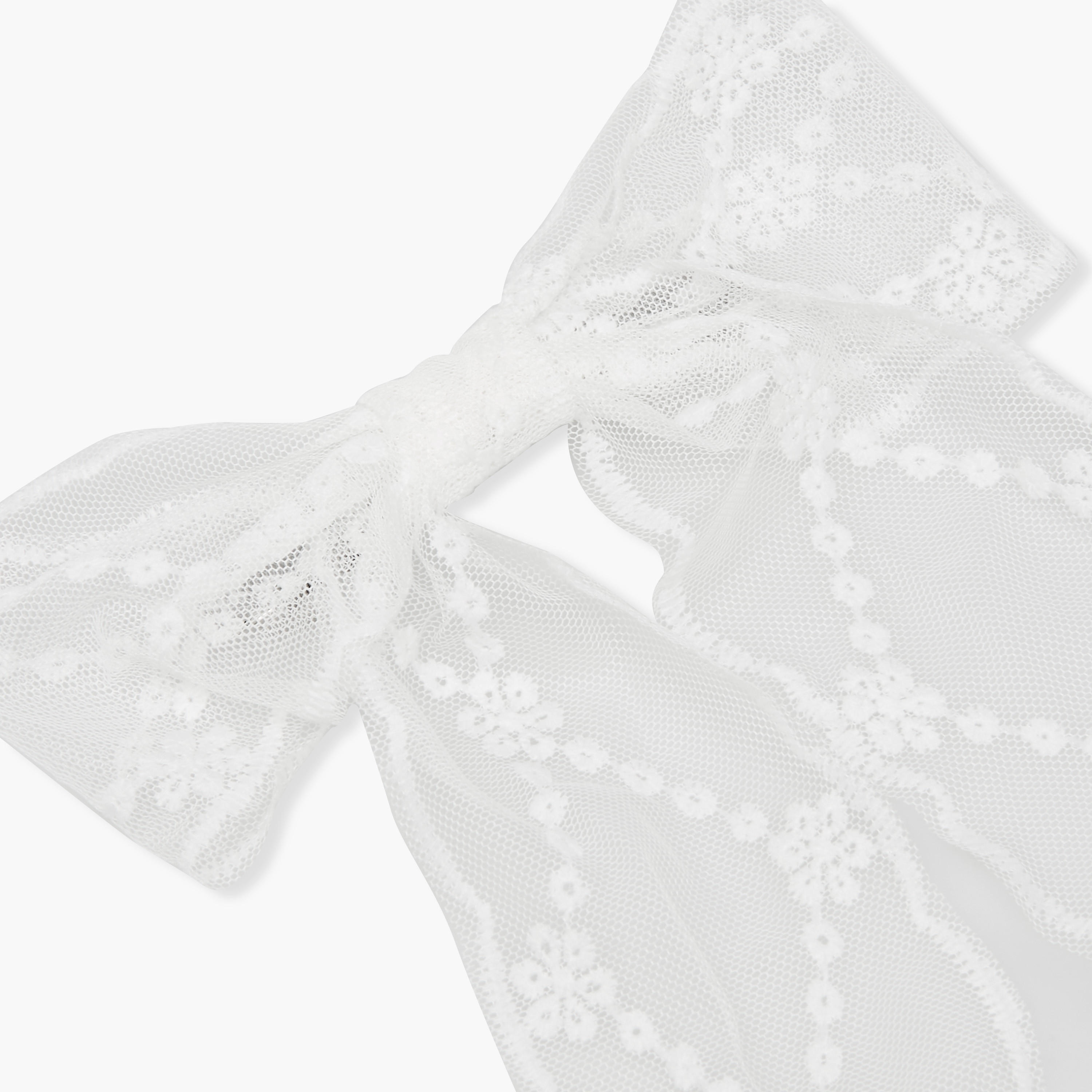 Embroidered Lace Bow Barette Hair Clip-women-hairaccessories-clips-image-2