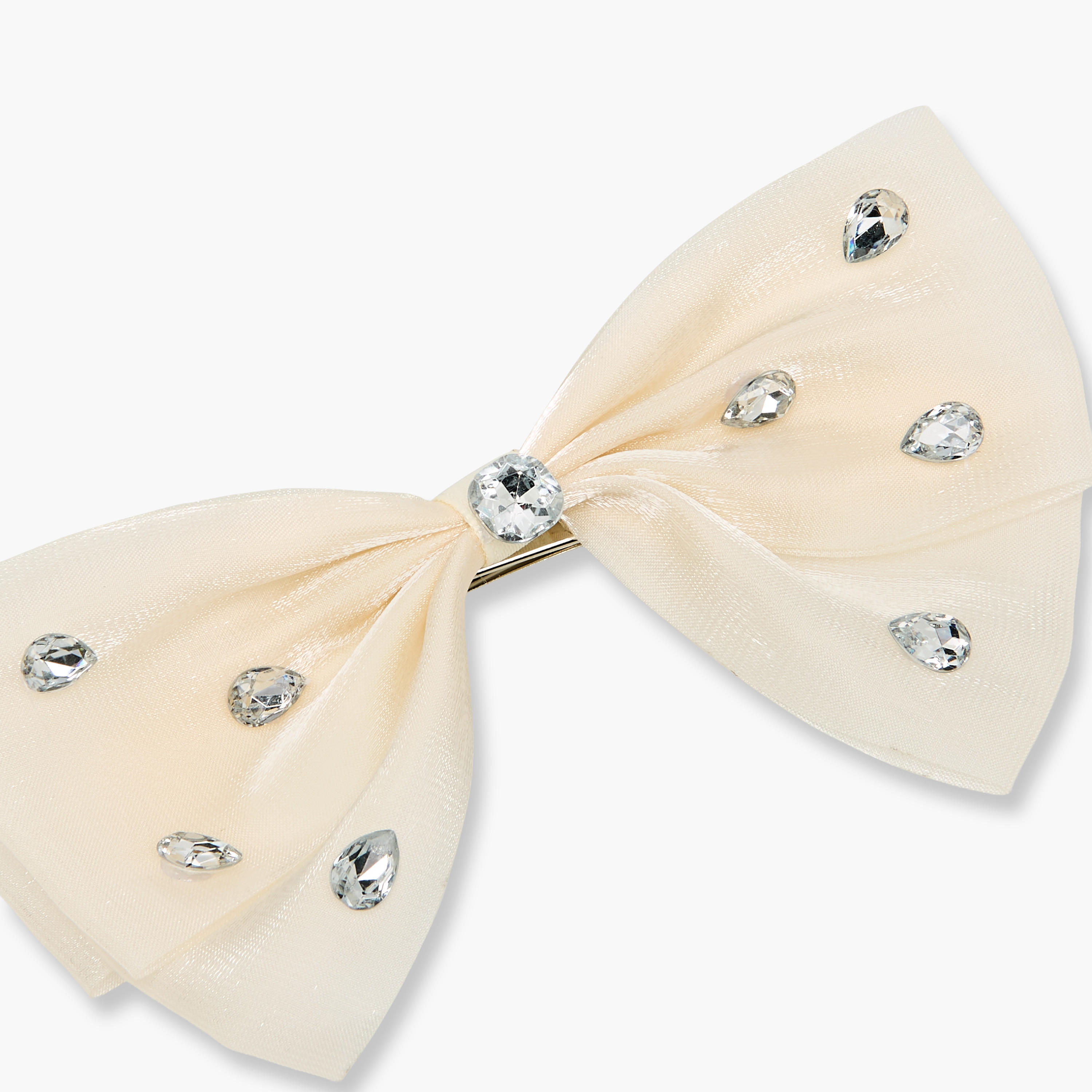 Bow Shaped Hair Clip with Embellishments-women-hairaccessories-clips-image-2