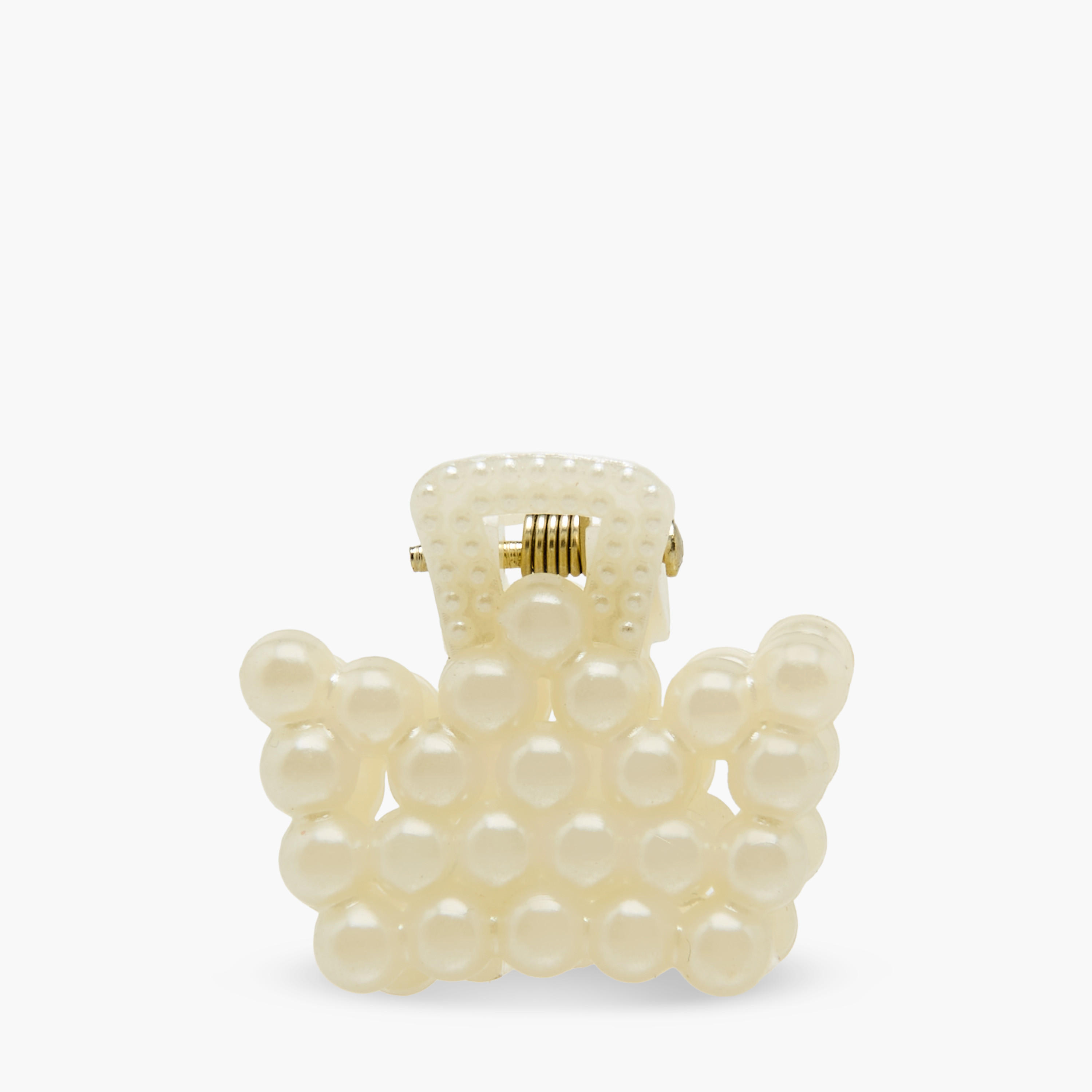 Pack of 6 Hair Clamps with Pearl Embellished Detail-women-hairaccessories-clamps-image-4