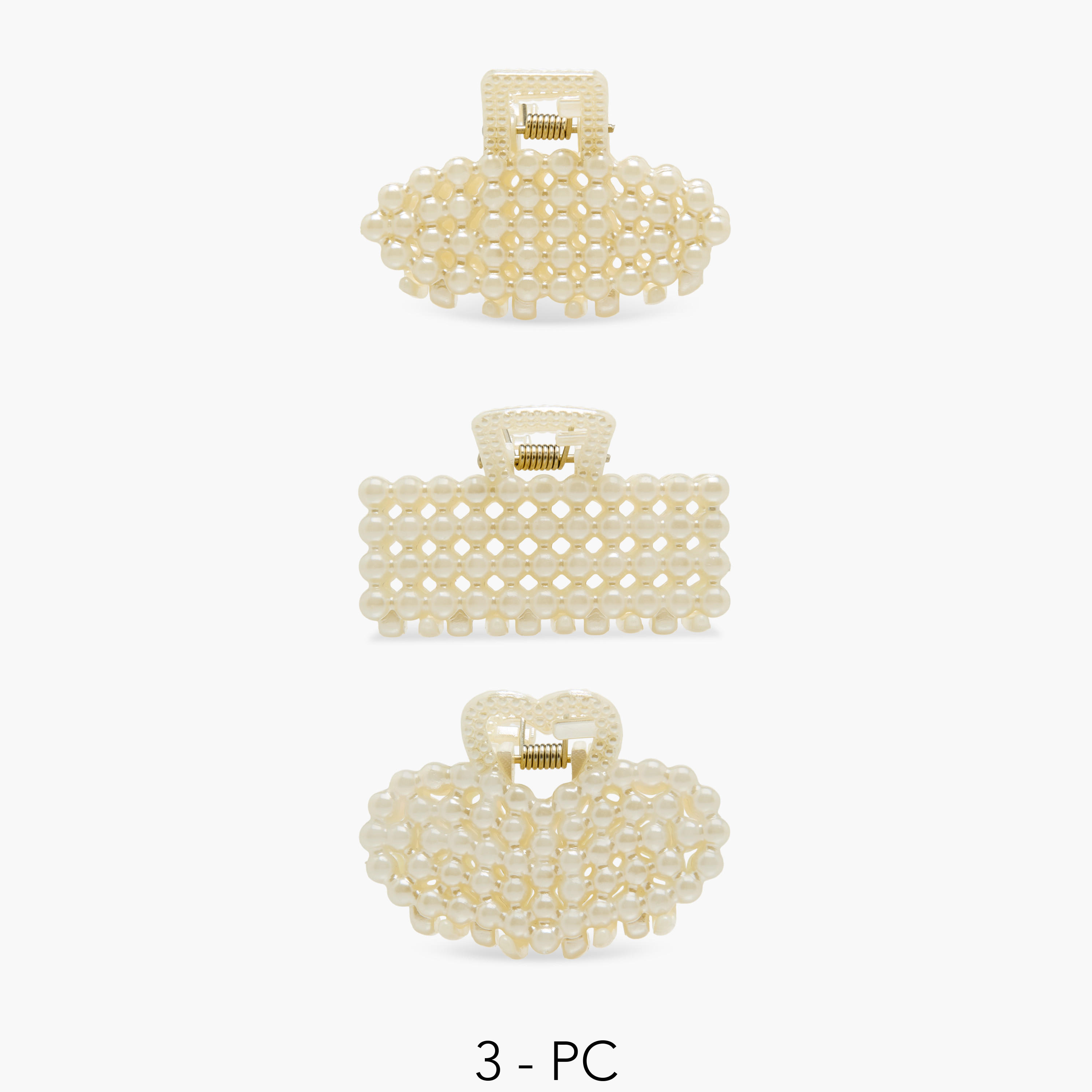 مشابك شعر بتزيينات لؤلؤ - طقم 3 قطع-women-hairaccessories-clamps-image-1
