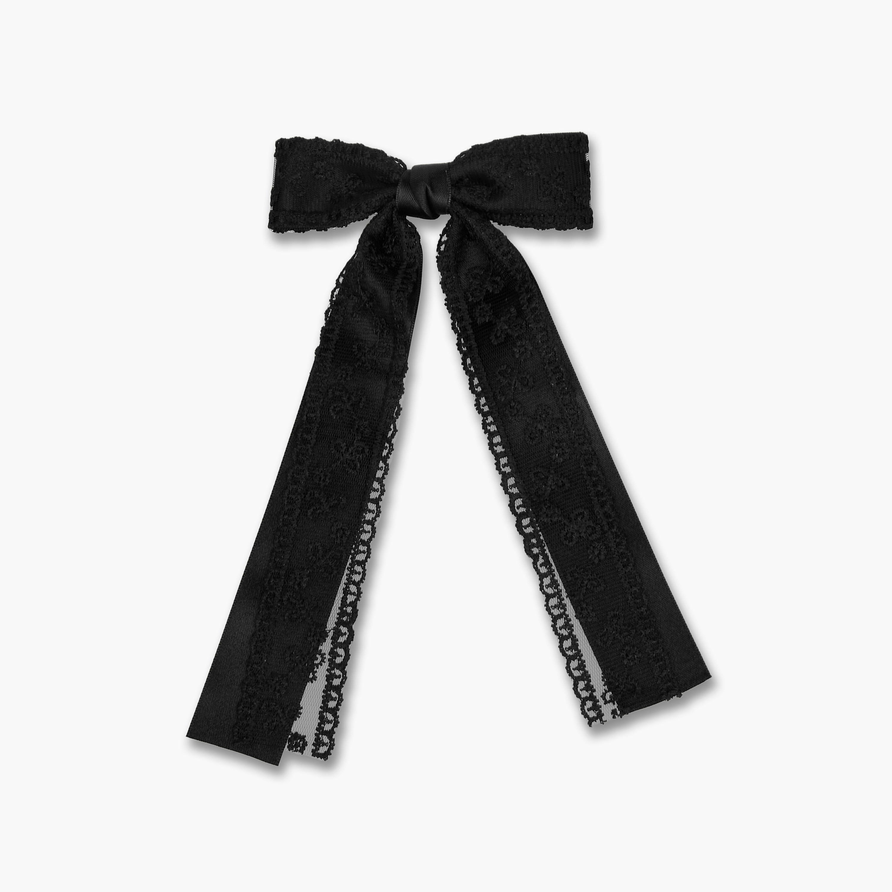 Bow Shaped Hair Clip with Lace-women-hairaccessories-clips-image-1