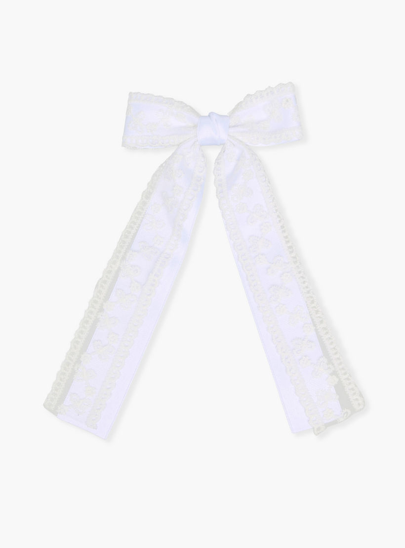 Lace Detail Bow Hair Clip-women-hairaccessories-clips-image-1