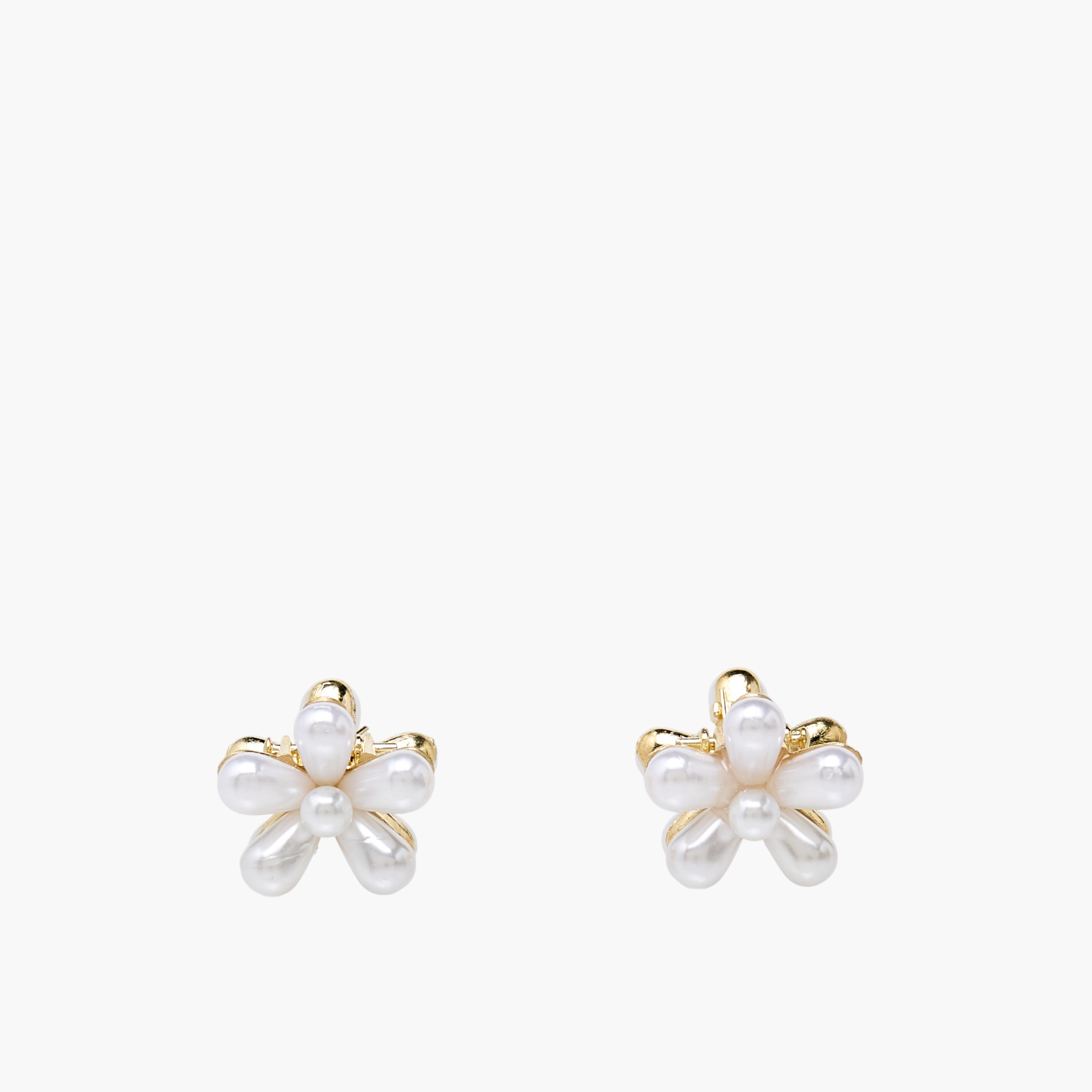 Pack of 6 Floral Hair Clip with Pearl Embellished Detail-women-hairaccessories-clamps-image-2