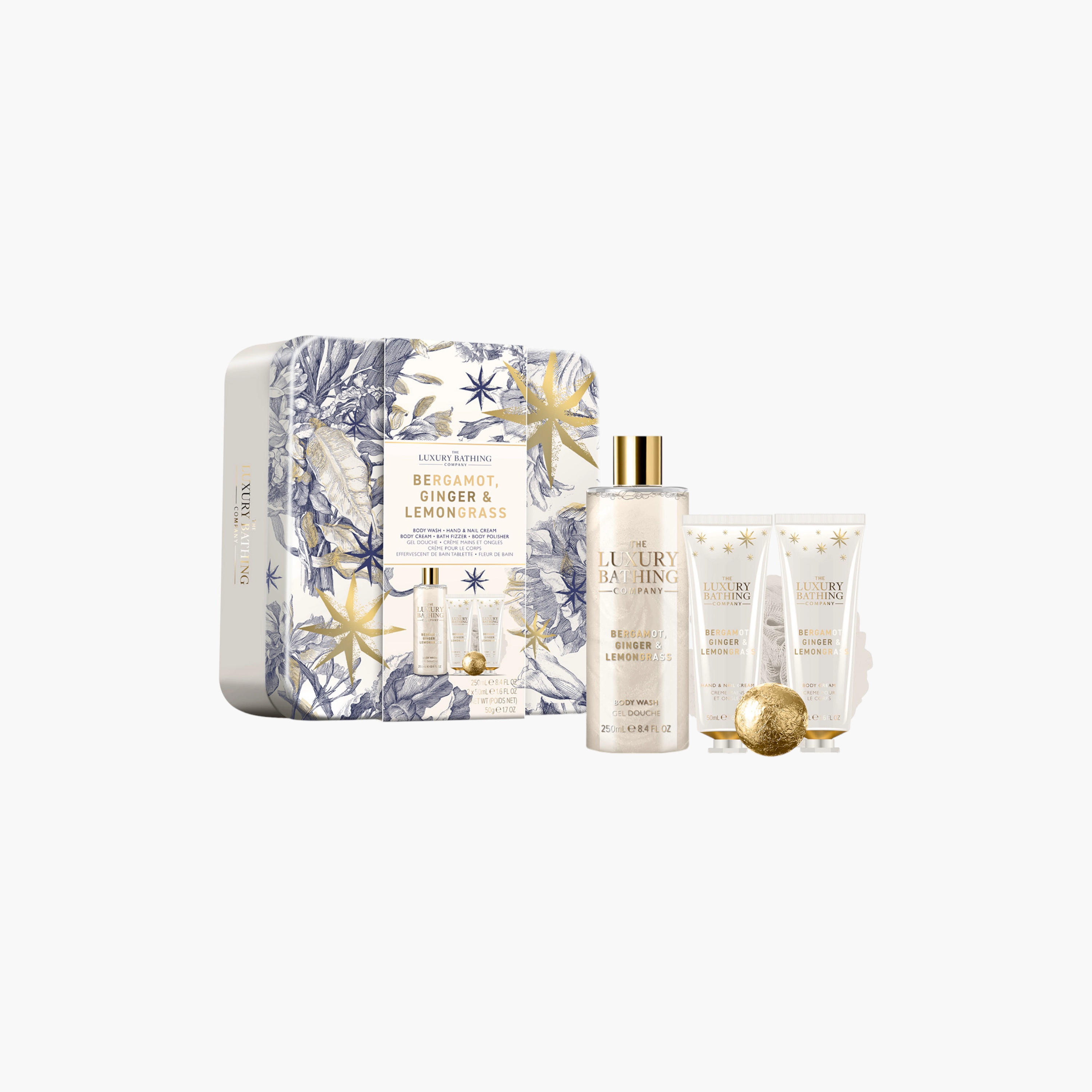 لاكشري باثينج كومباني مجموعة استحمام بالبرغموت والزنجبيل وعشب الليمون-beautyandpersonalcare-giftsets-image-2
