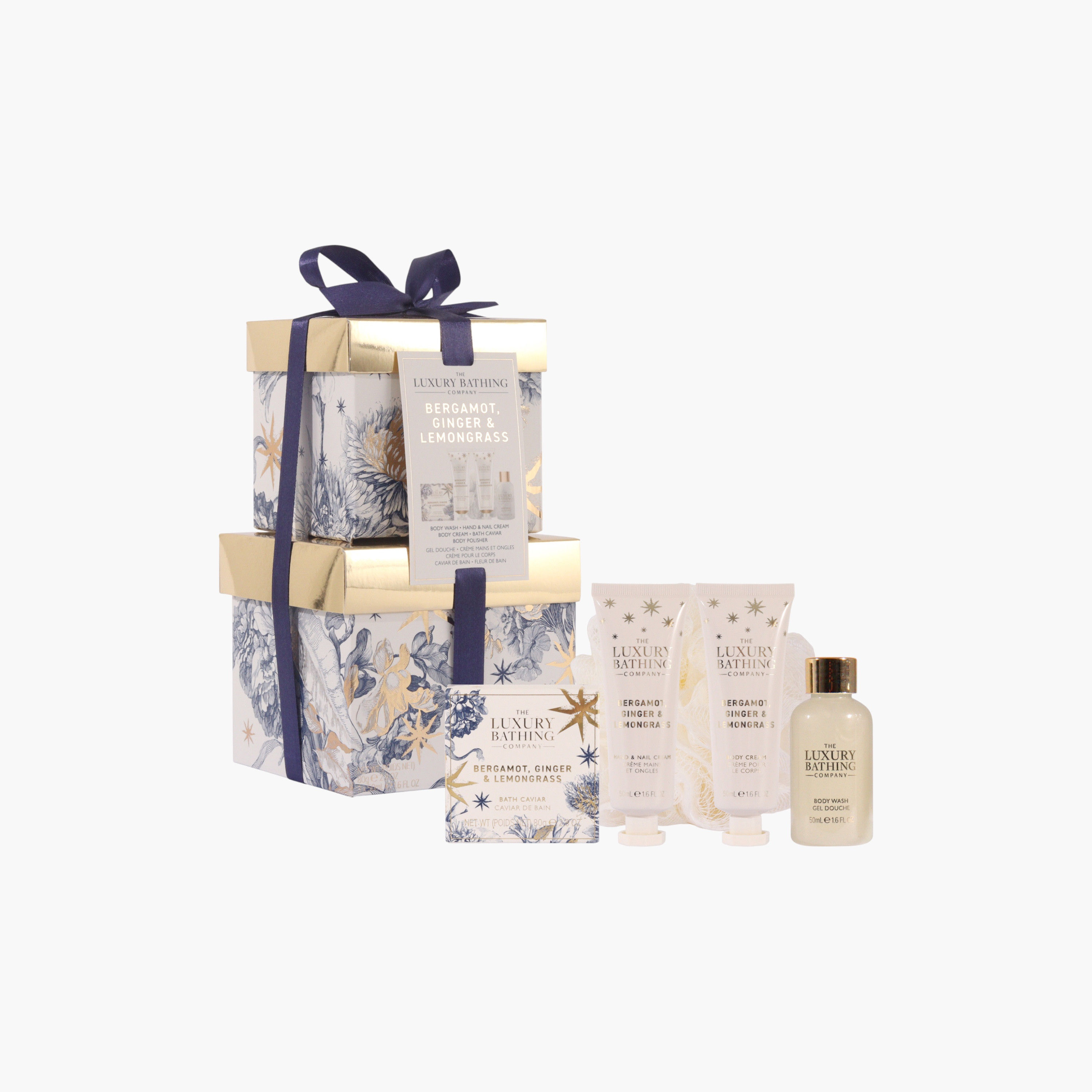 لاكشري باثينج كومباني مجموعة استحمام برغموت زنجبيل وعشبة الليمون-beautyandpersonalcare-bathandbody-giftsets-image-2