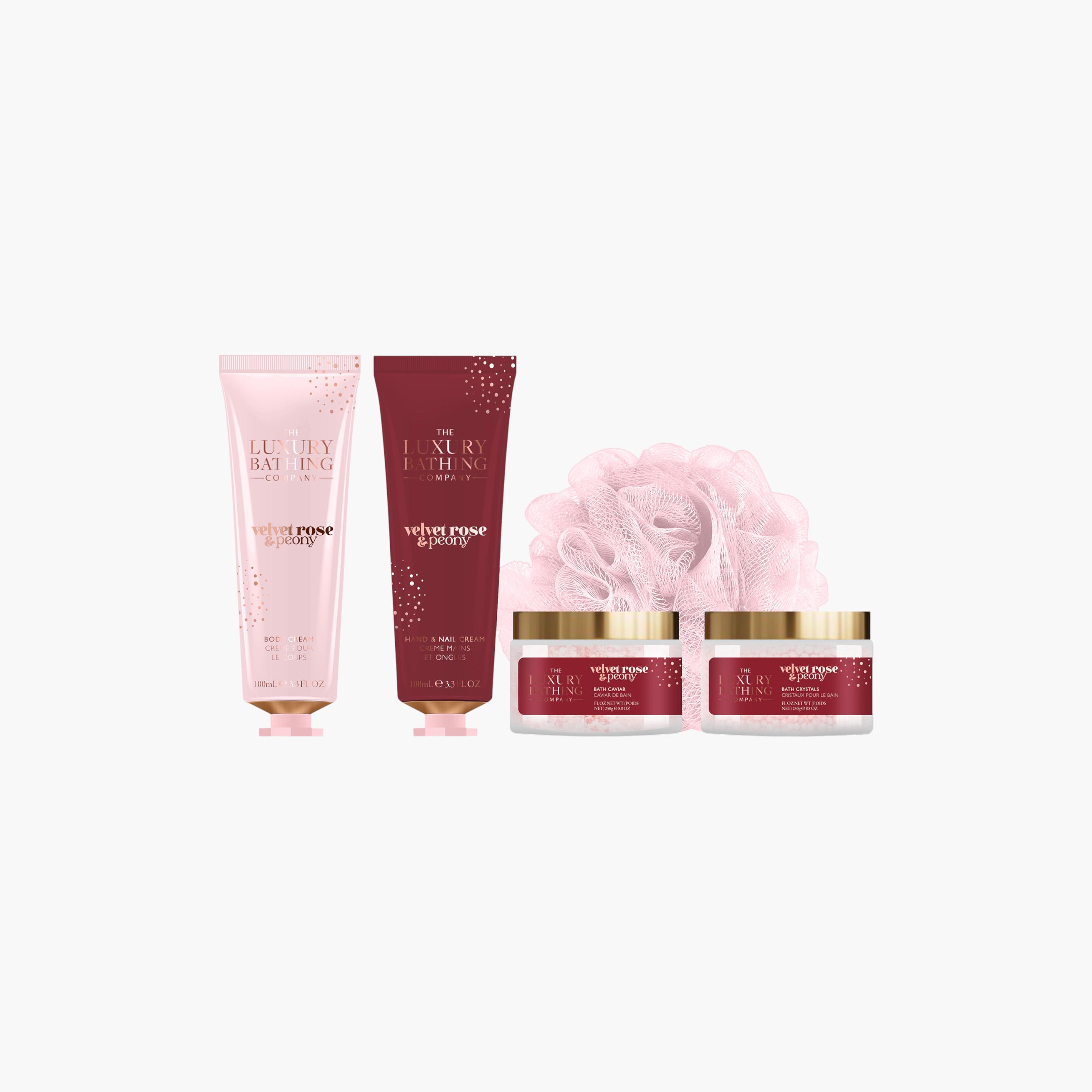 لاكشري باثينج كومباني مجموعة استحمام مخملية بالورد والفاوانيا-beautyandpersonalcare-giftsets-image-1